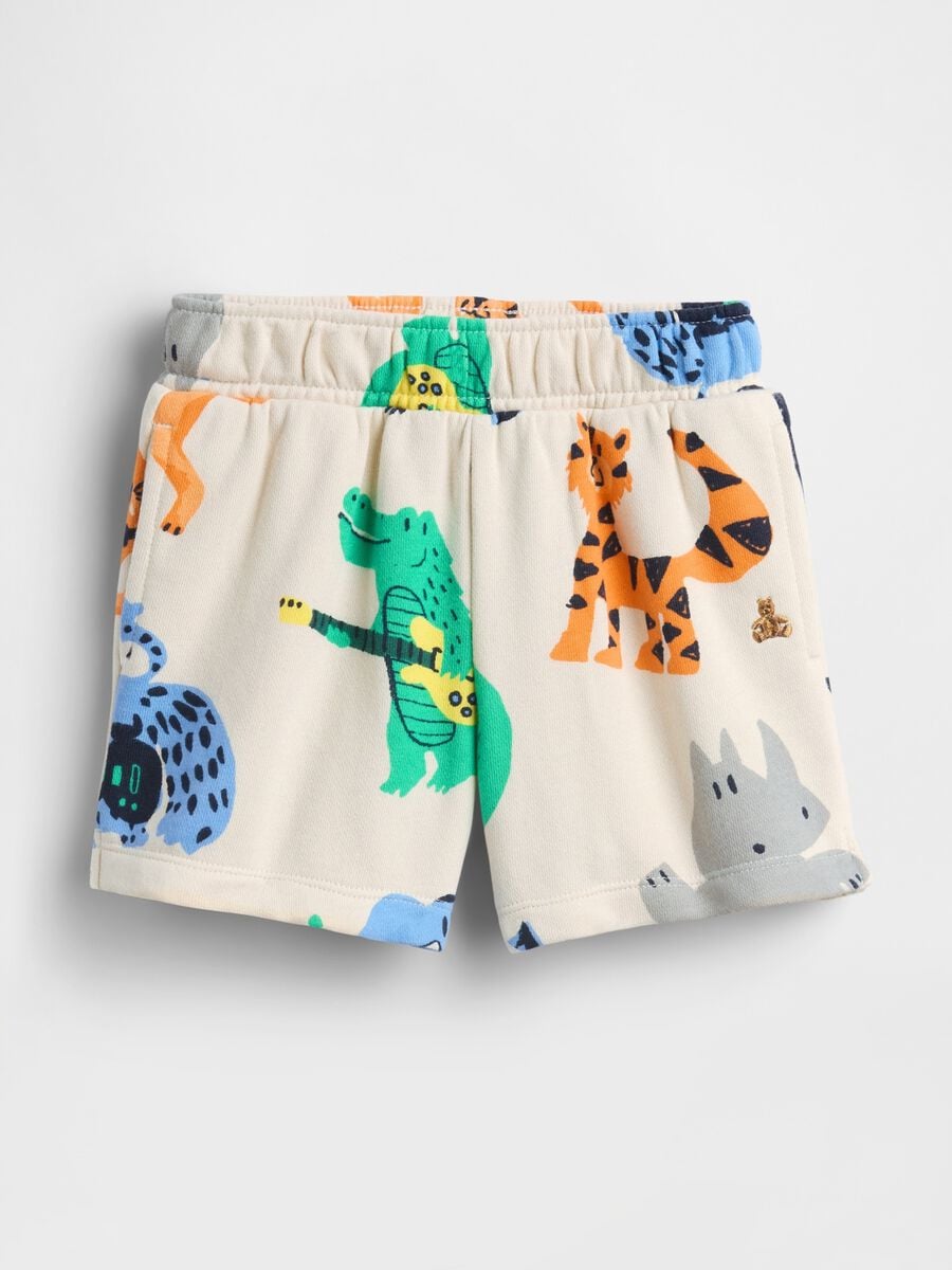 Shorts in misto cotone con stampa Bimbo_1