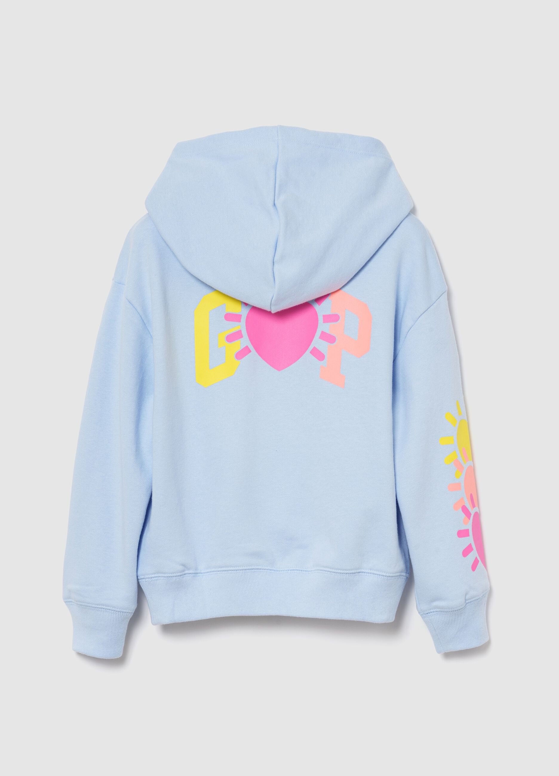 Felpa con logo e cappuccio in misto cotone