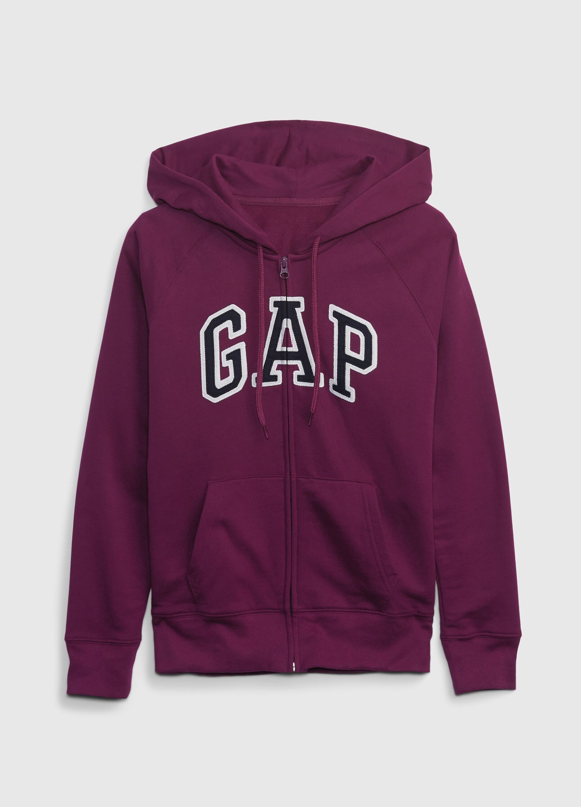 Full-zip con cappuccio e ricamo logo_2