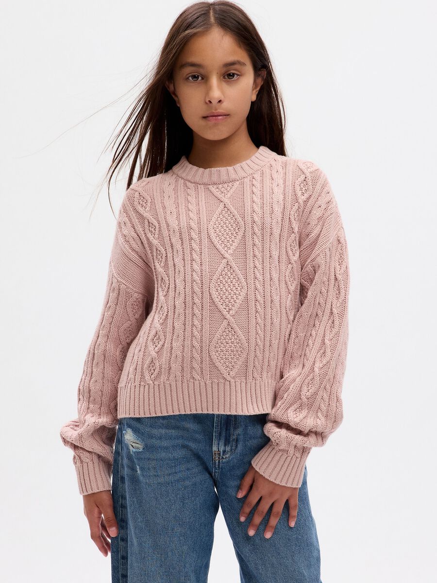 Cable knit pullover Girl_0