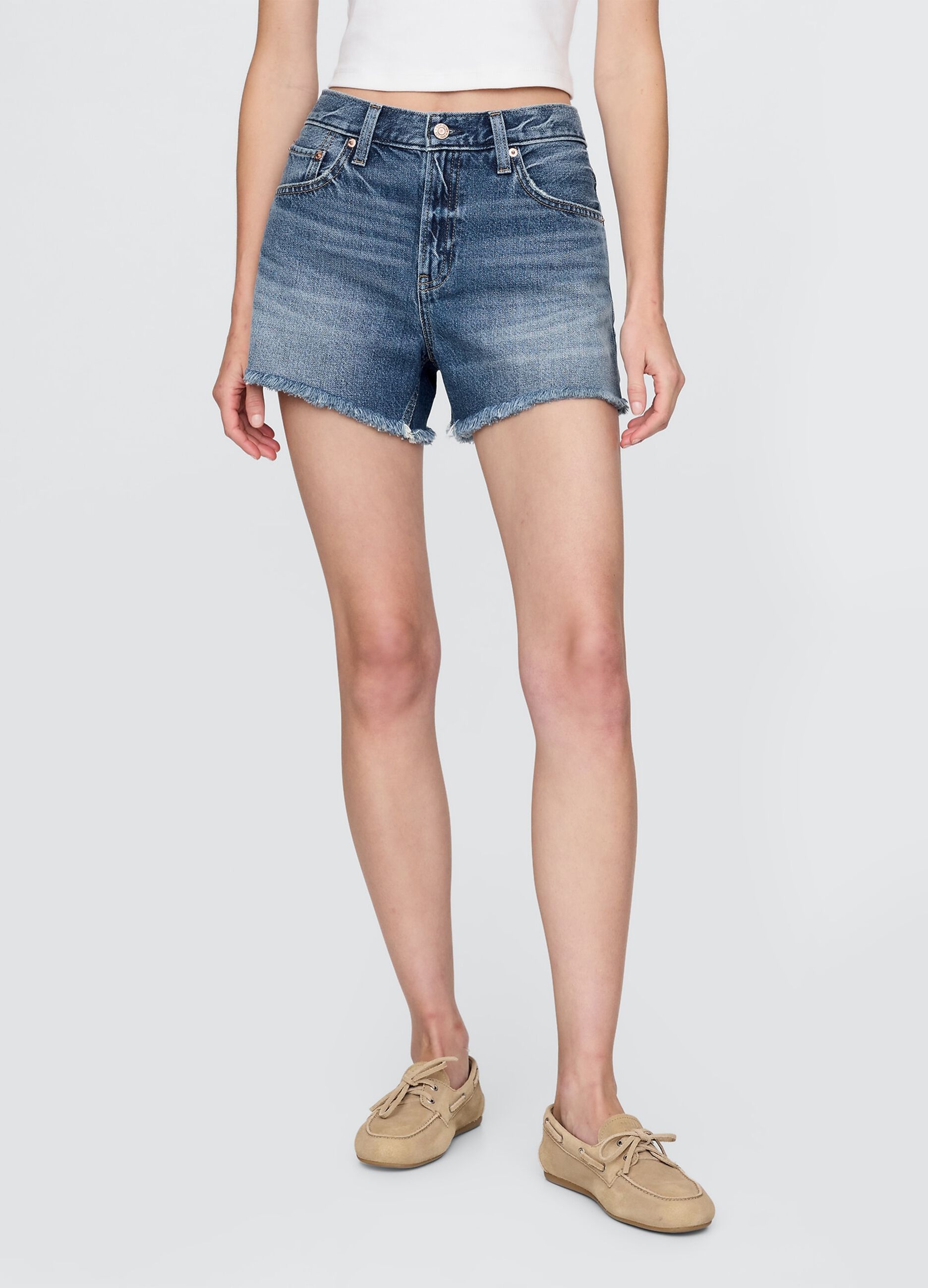 Shorts in denim blu_1