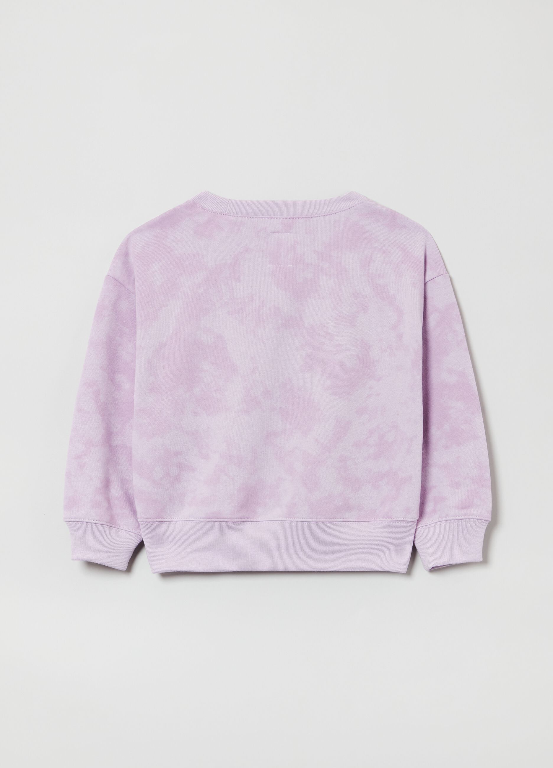 Tie Dye crew neck sweatshirt with print_1