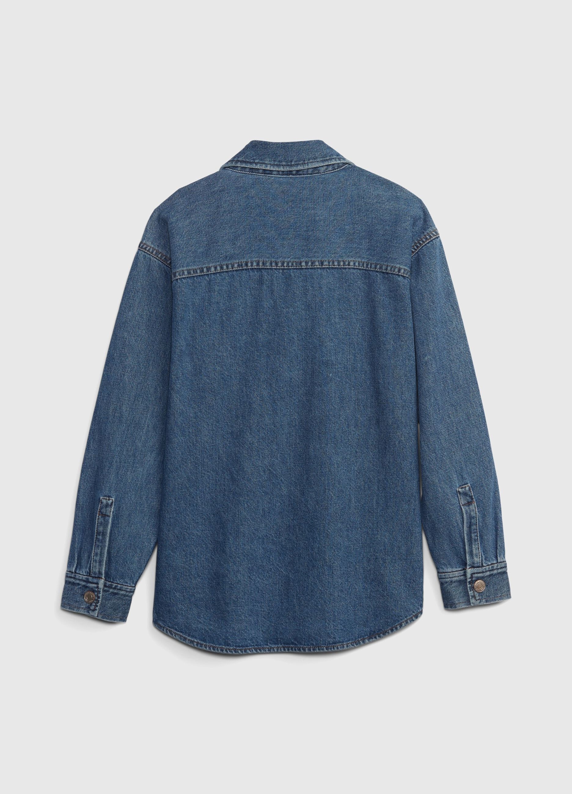 Denim shacket with pockets_1