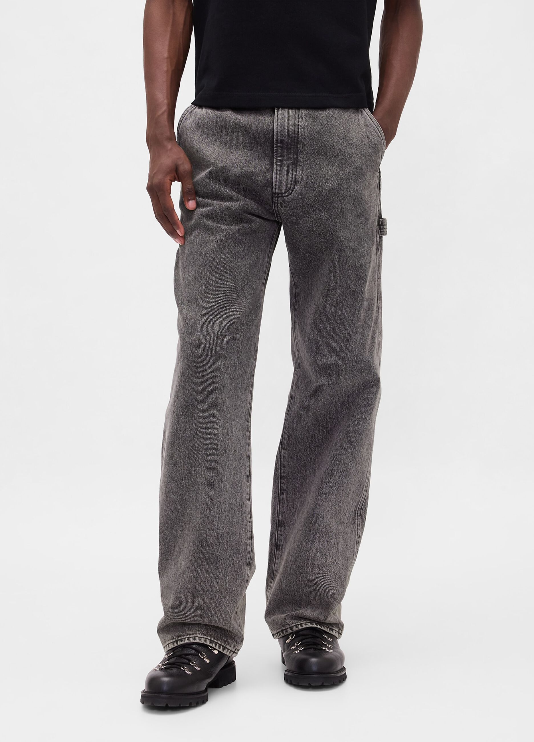Jeans grigi in puro cotone_1