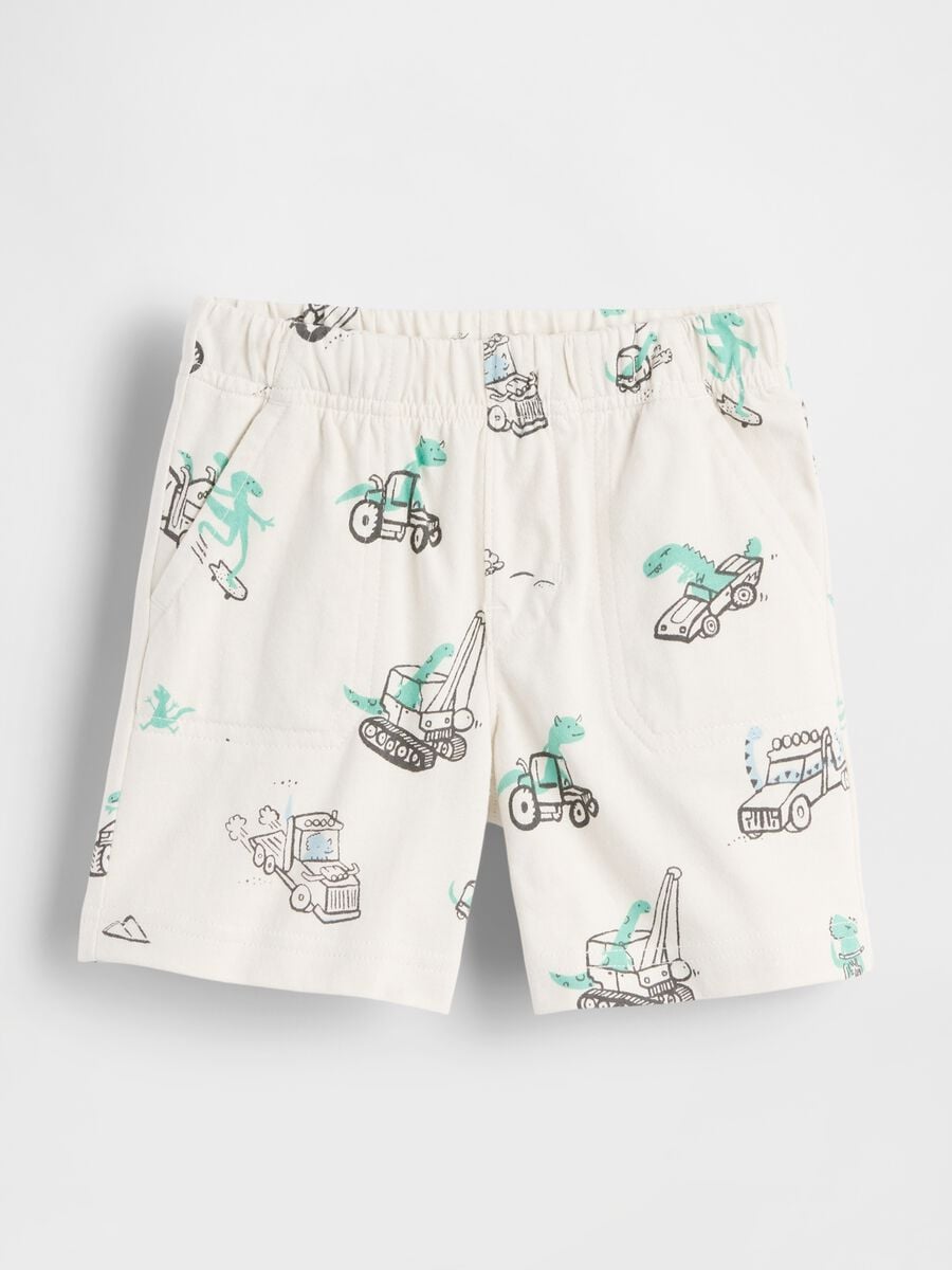 Shorts in puro cotone con stampa Bimbo_0