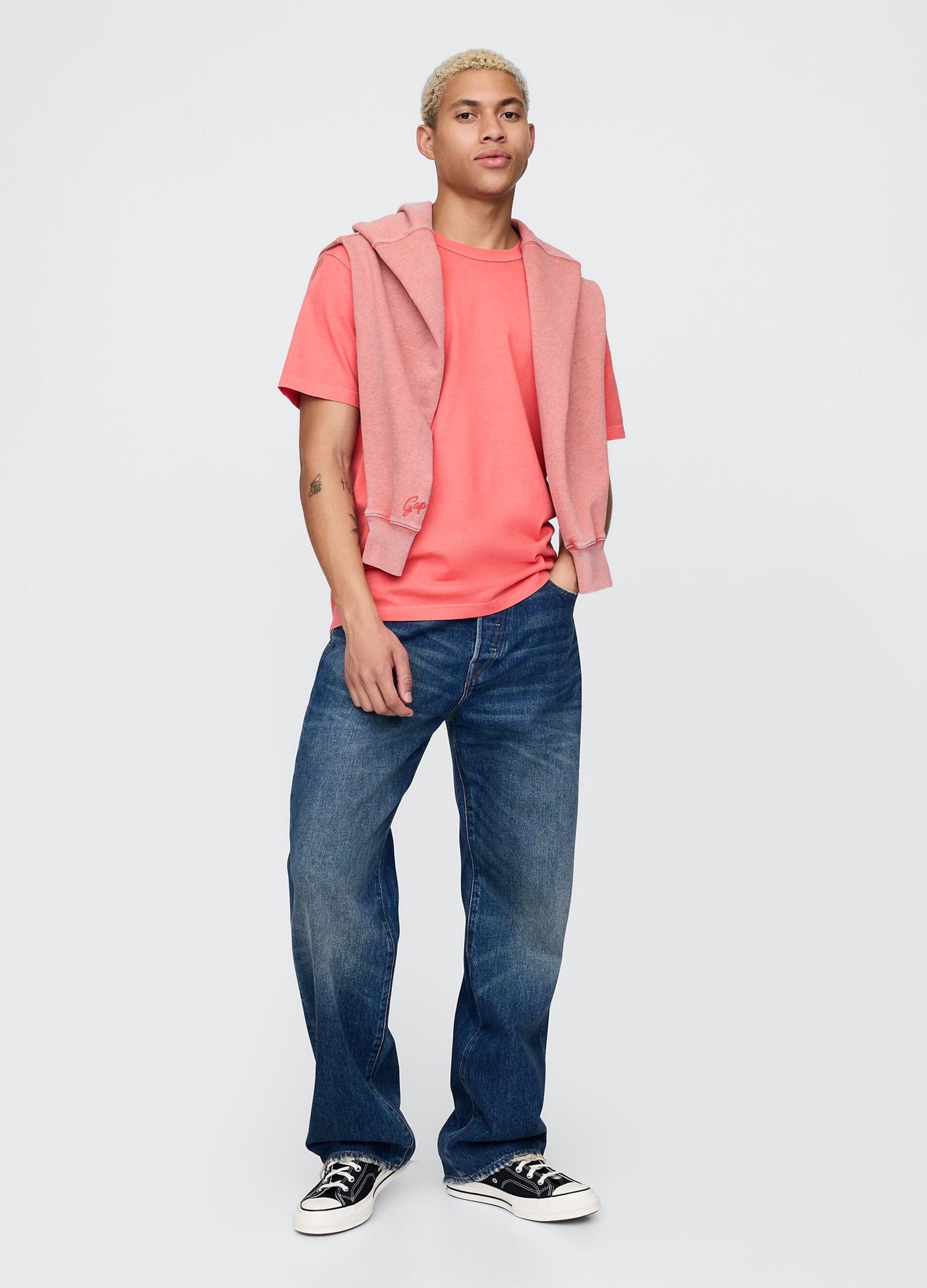 Maglietta rosa in cotone Gap_1