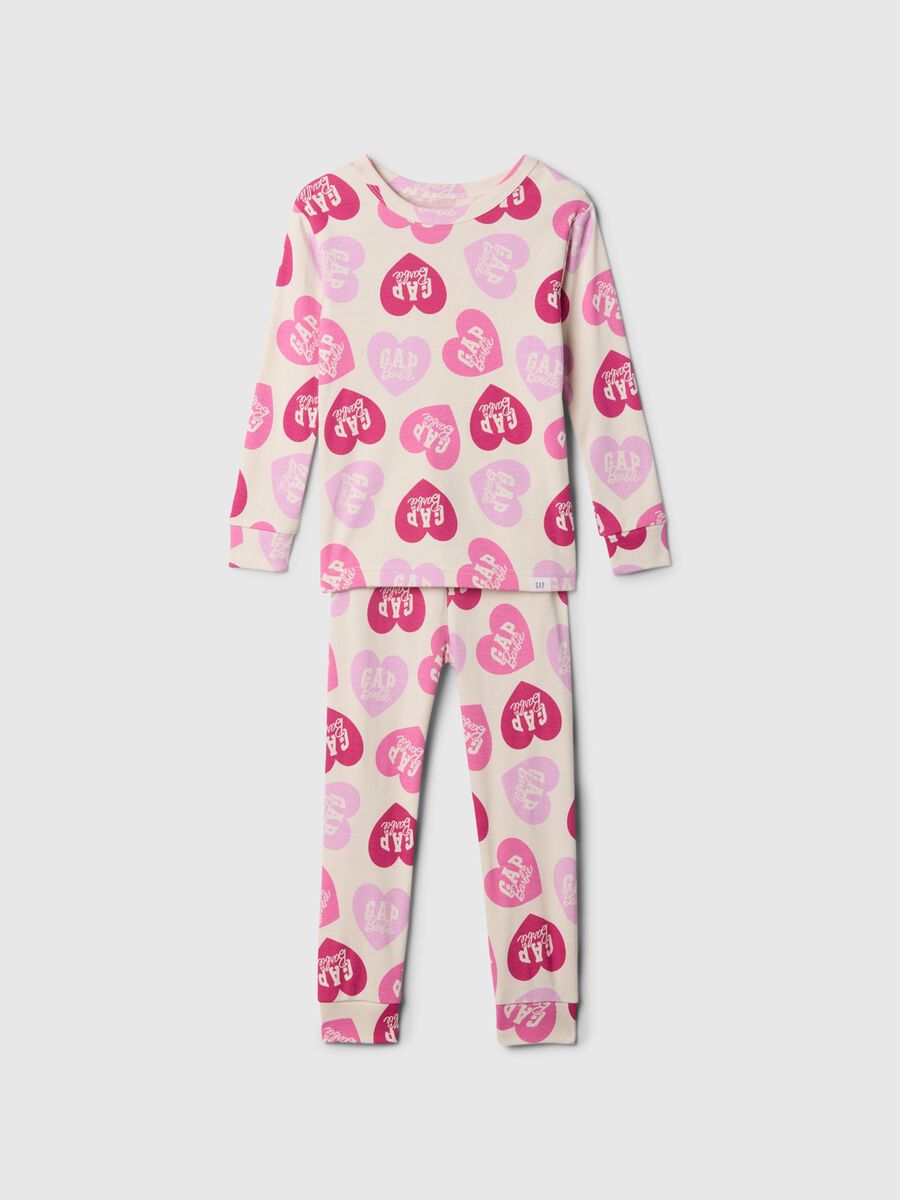 Pigiama lungo stampa cuori Gap x Barbie™ Bimba_0