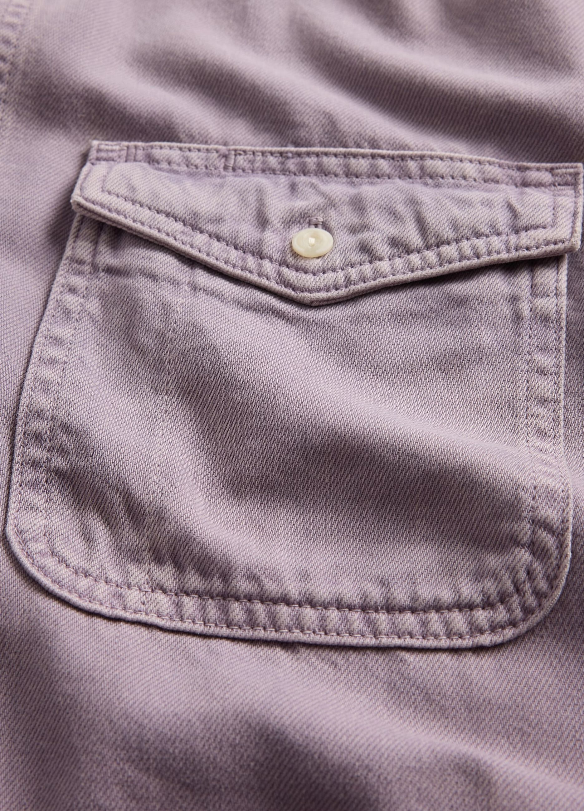 Long-sleeved purple shirt in cotton and Lyocell blend