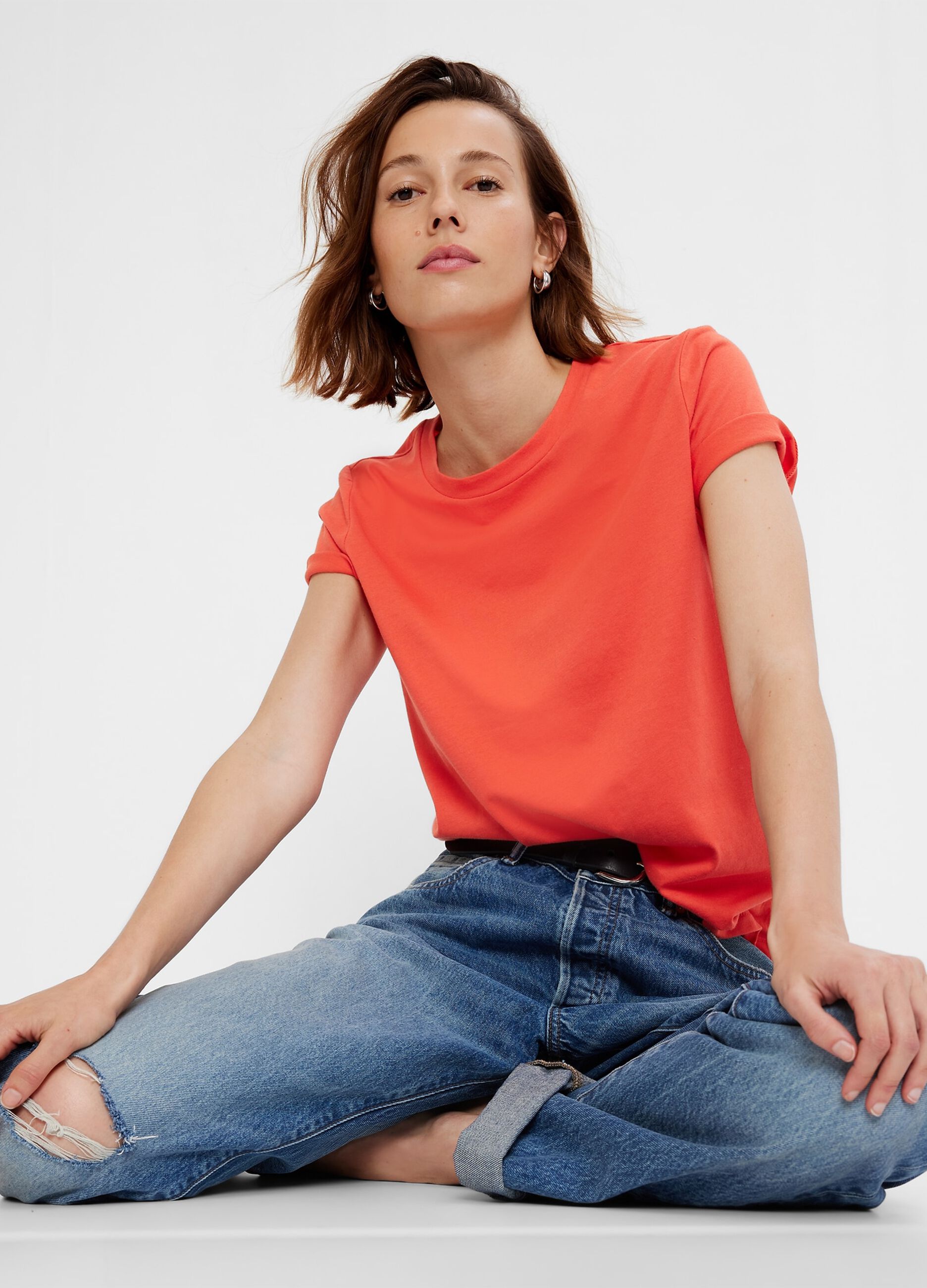 T-shirt with puff sleeves