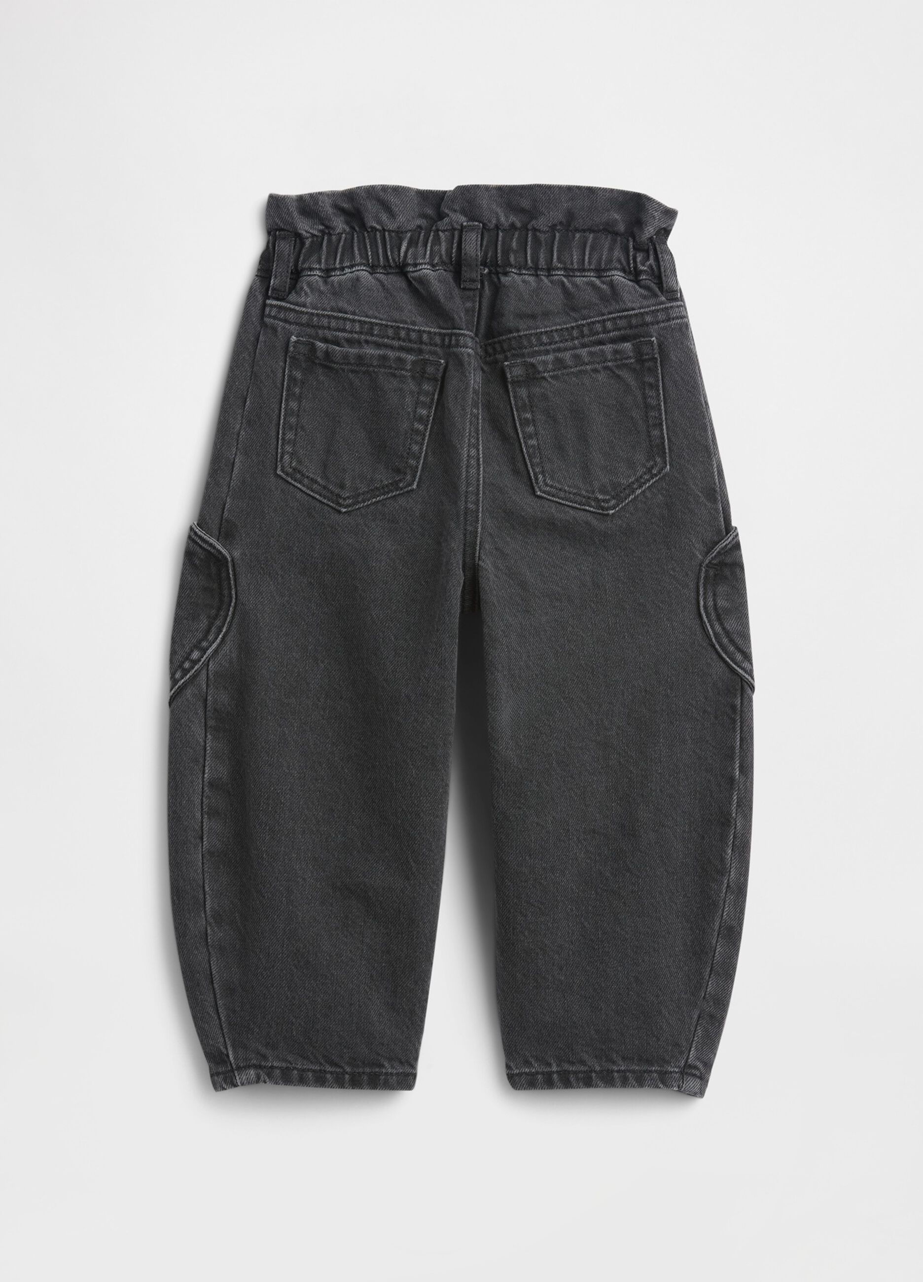 Black Trousers with Heart-Shaped Pockets