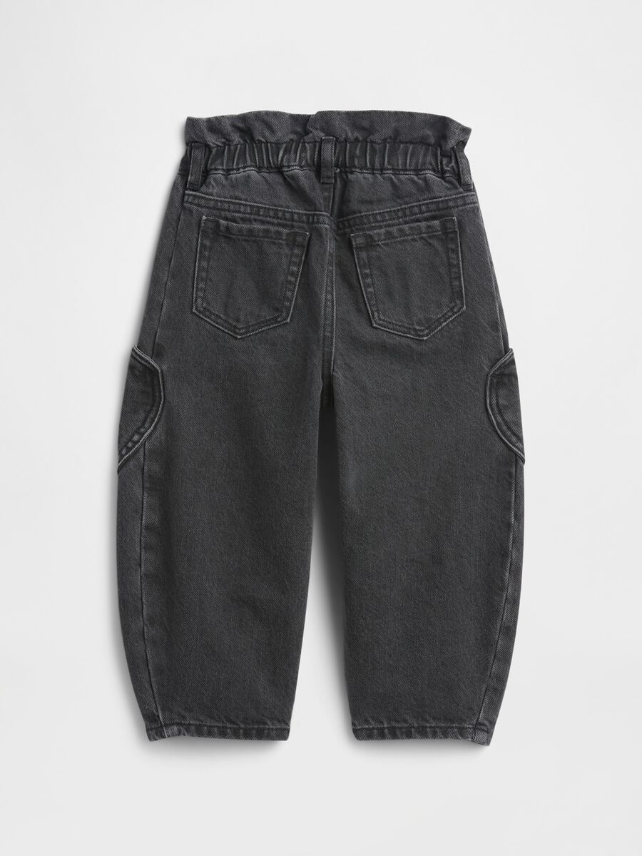 Black Trousers with Heart-Shaped Pockets Girl_1