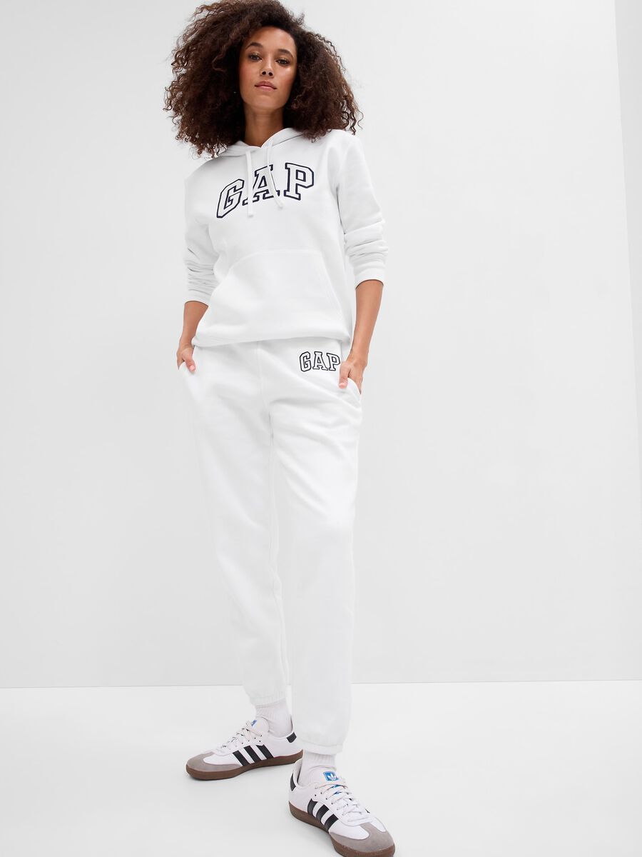 Cotton joggers with logo embroidery Woman_0