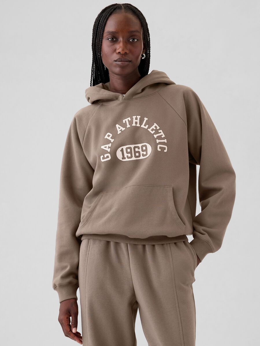 Felpa con cappuccio maniche raglan Donna_0