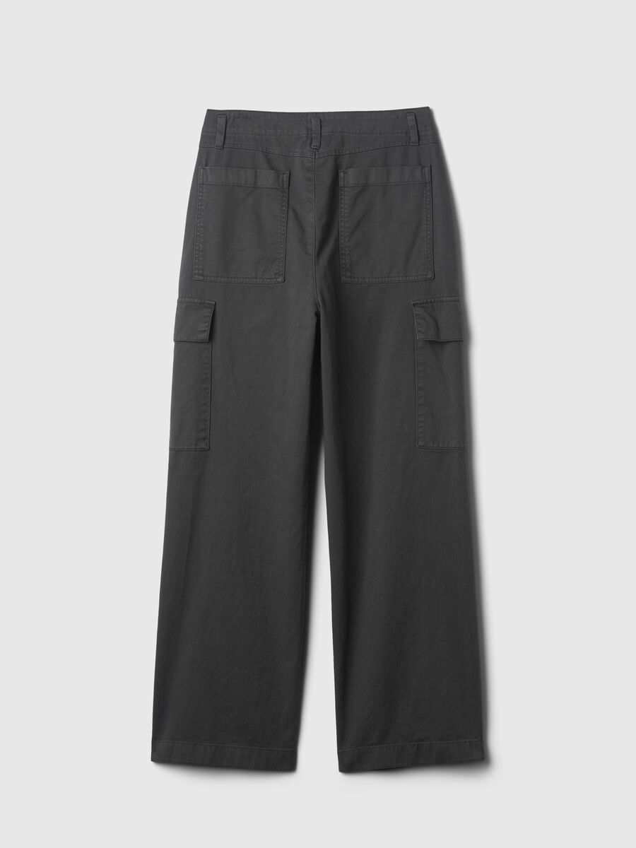 Loose-fit cargo trousers in cotton Woman_5