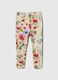 Printed stretch cotton leggings_0