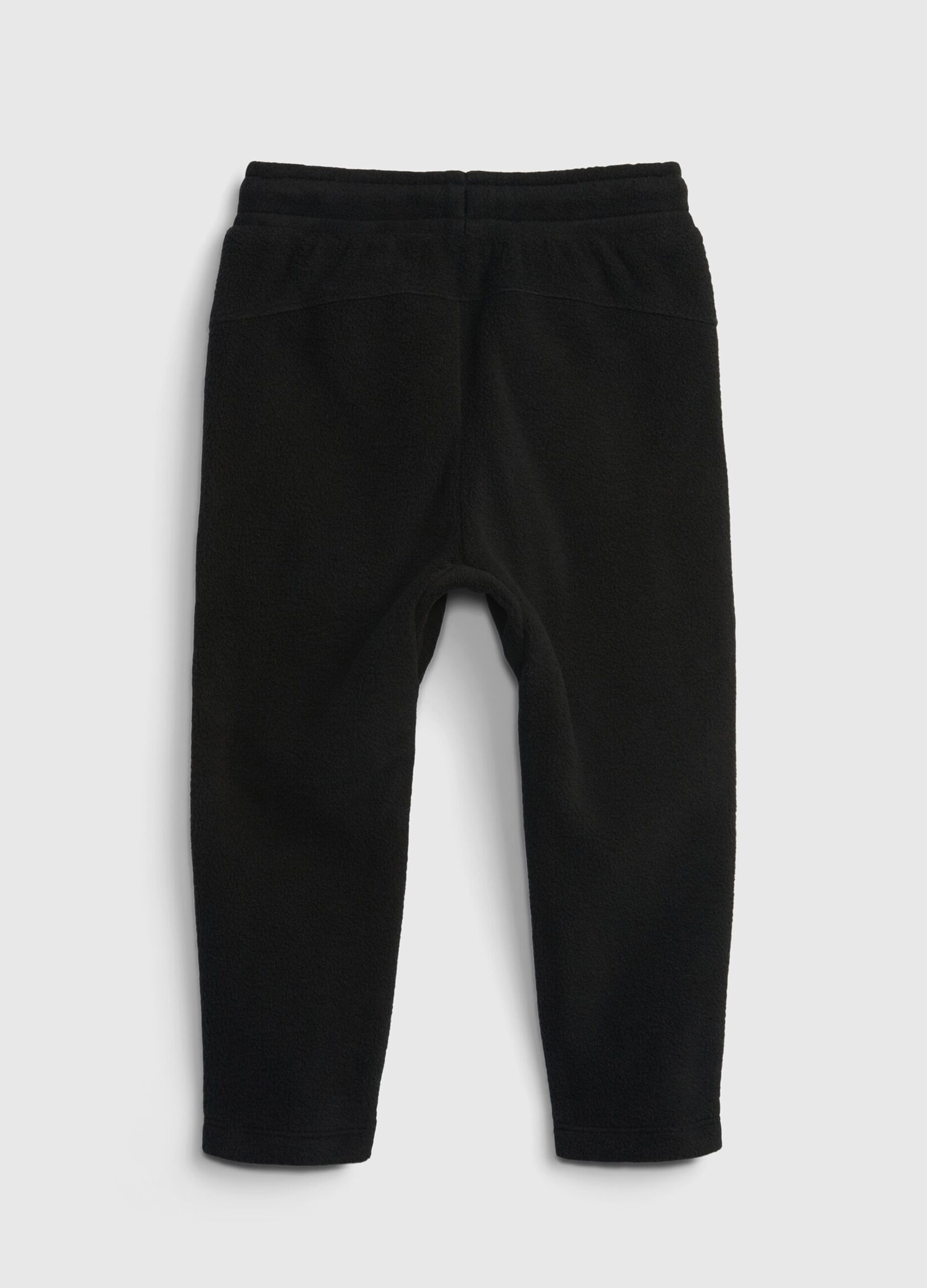 Fleece joggers with logo embroidery_1