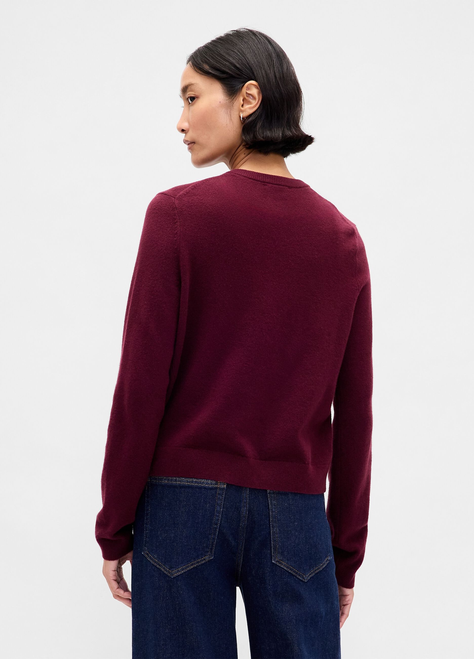 Cardigan viola in misto cotone