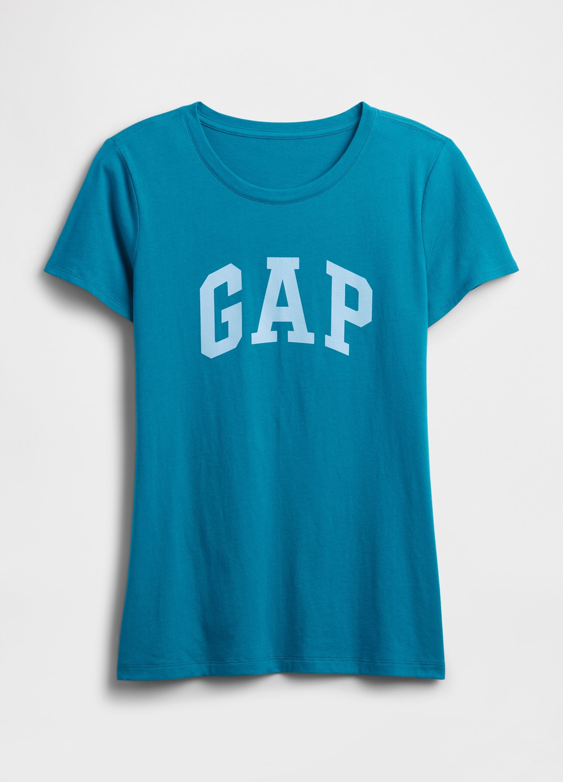 T-shirt azzurra in cotone_3