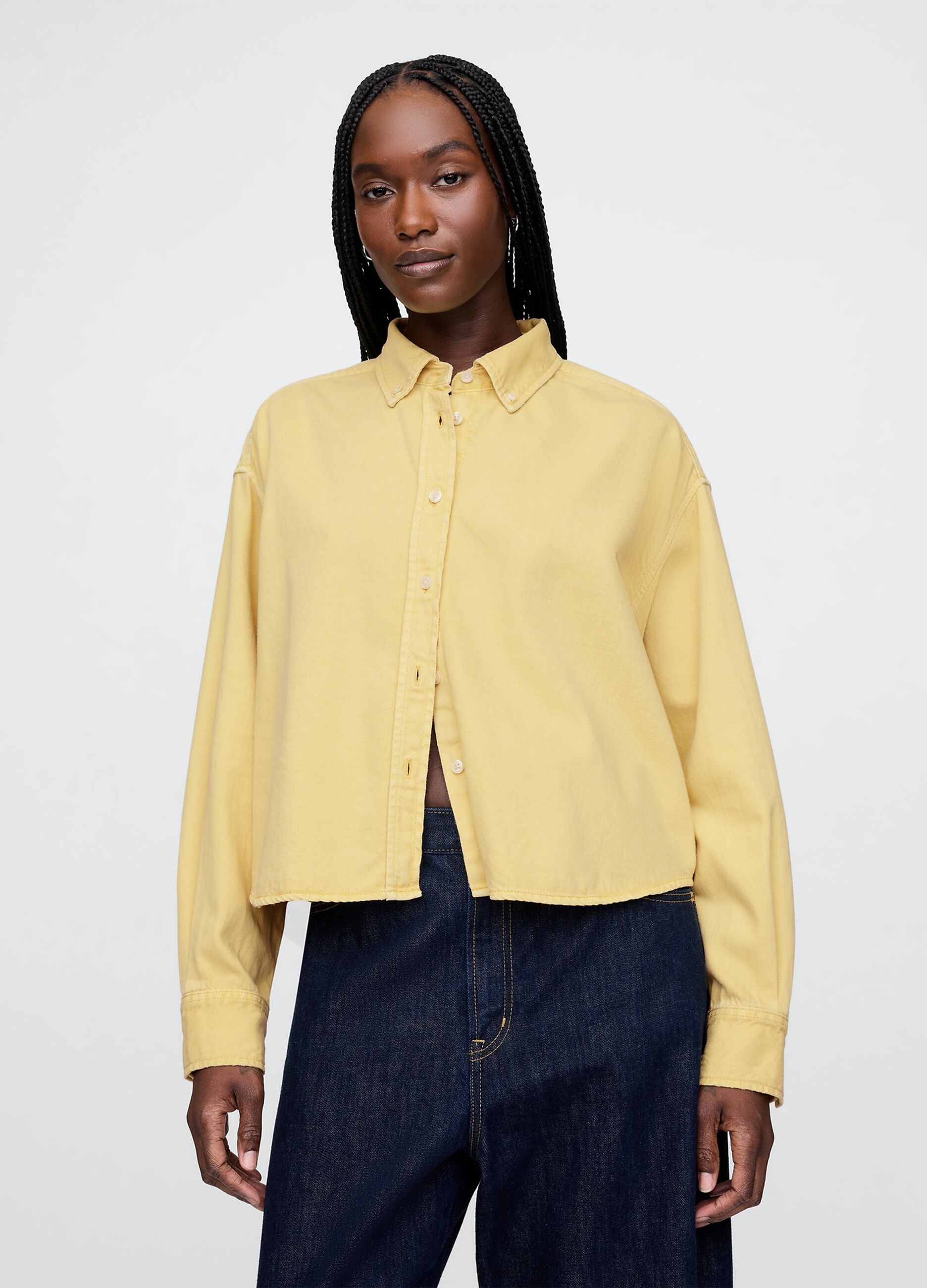 Camicia cropped gialla Gap