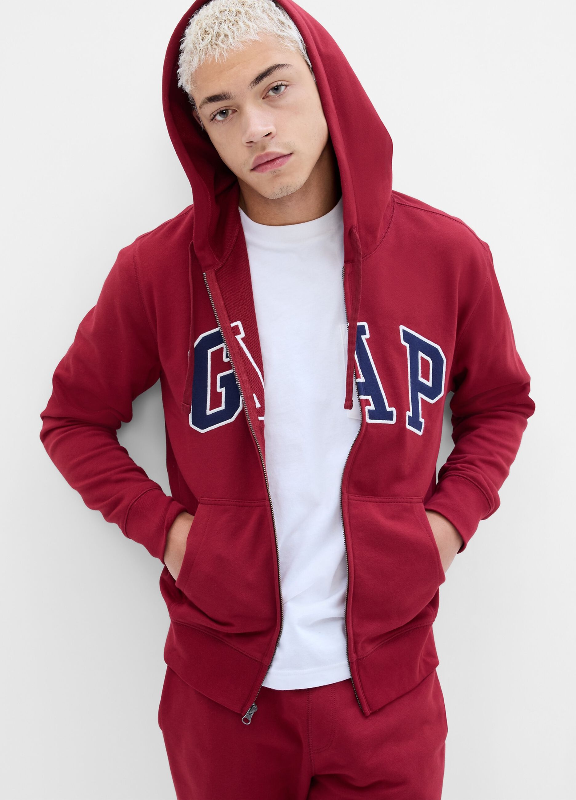 Hoodie with embroidered logo