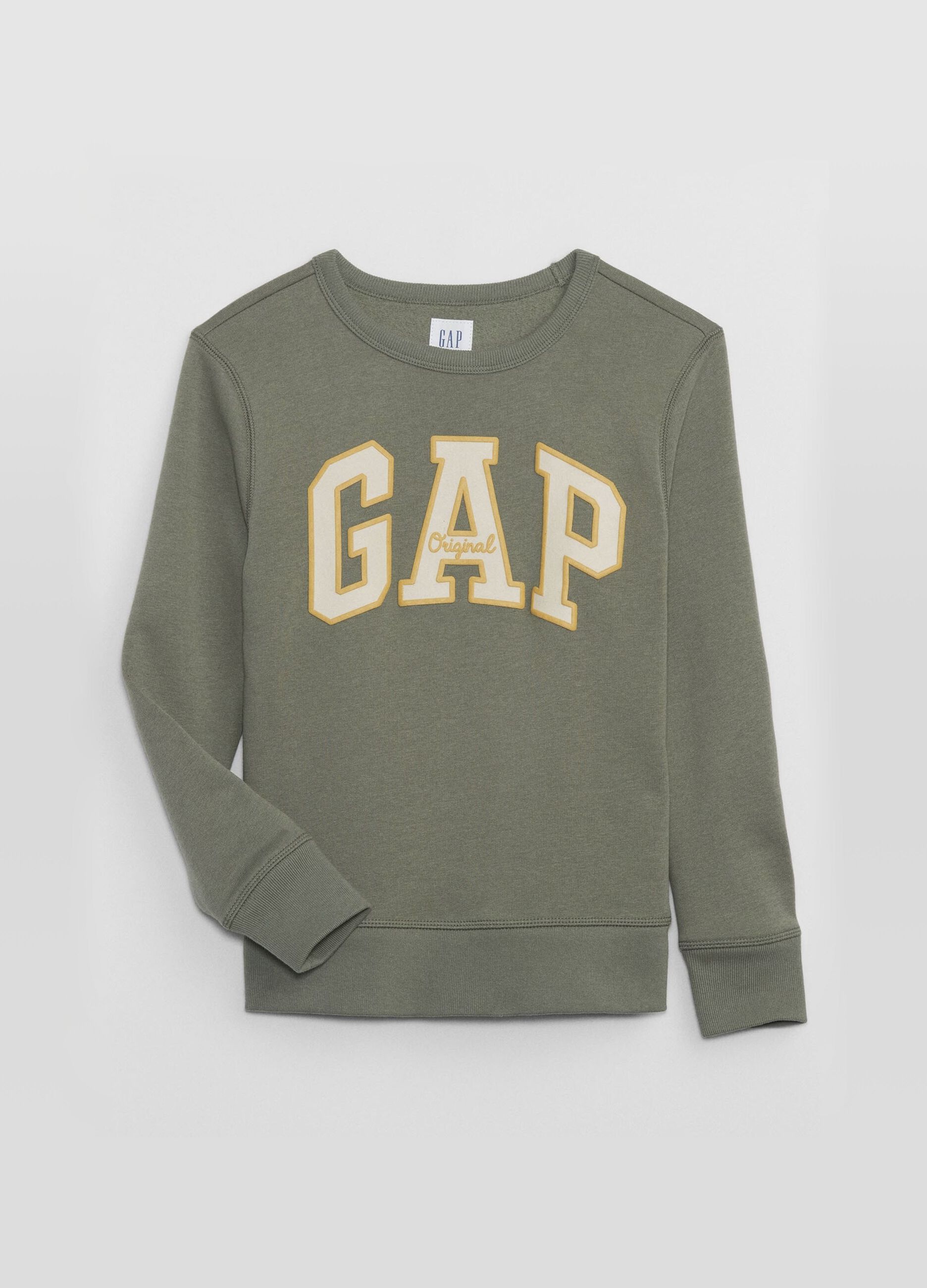 Cotton sweatshirt with logo print