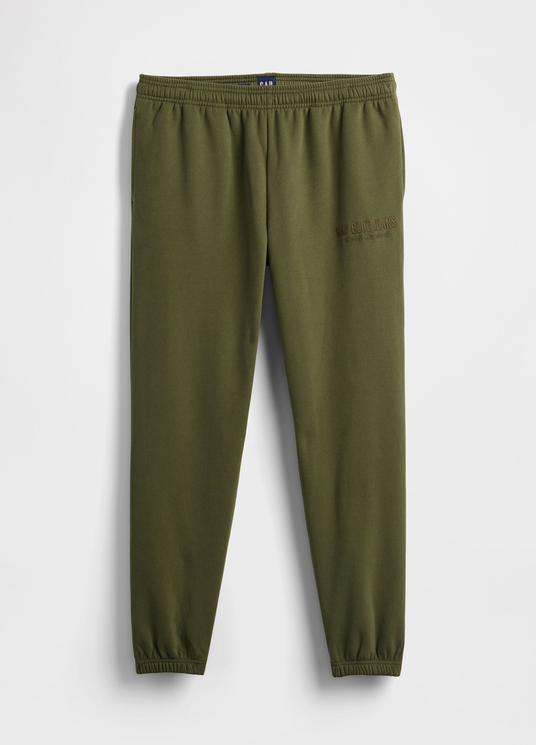 Green Cotton Blend Trousers