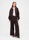 Brown Cotton Blend Trousers_0
