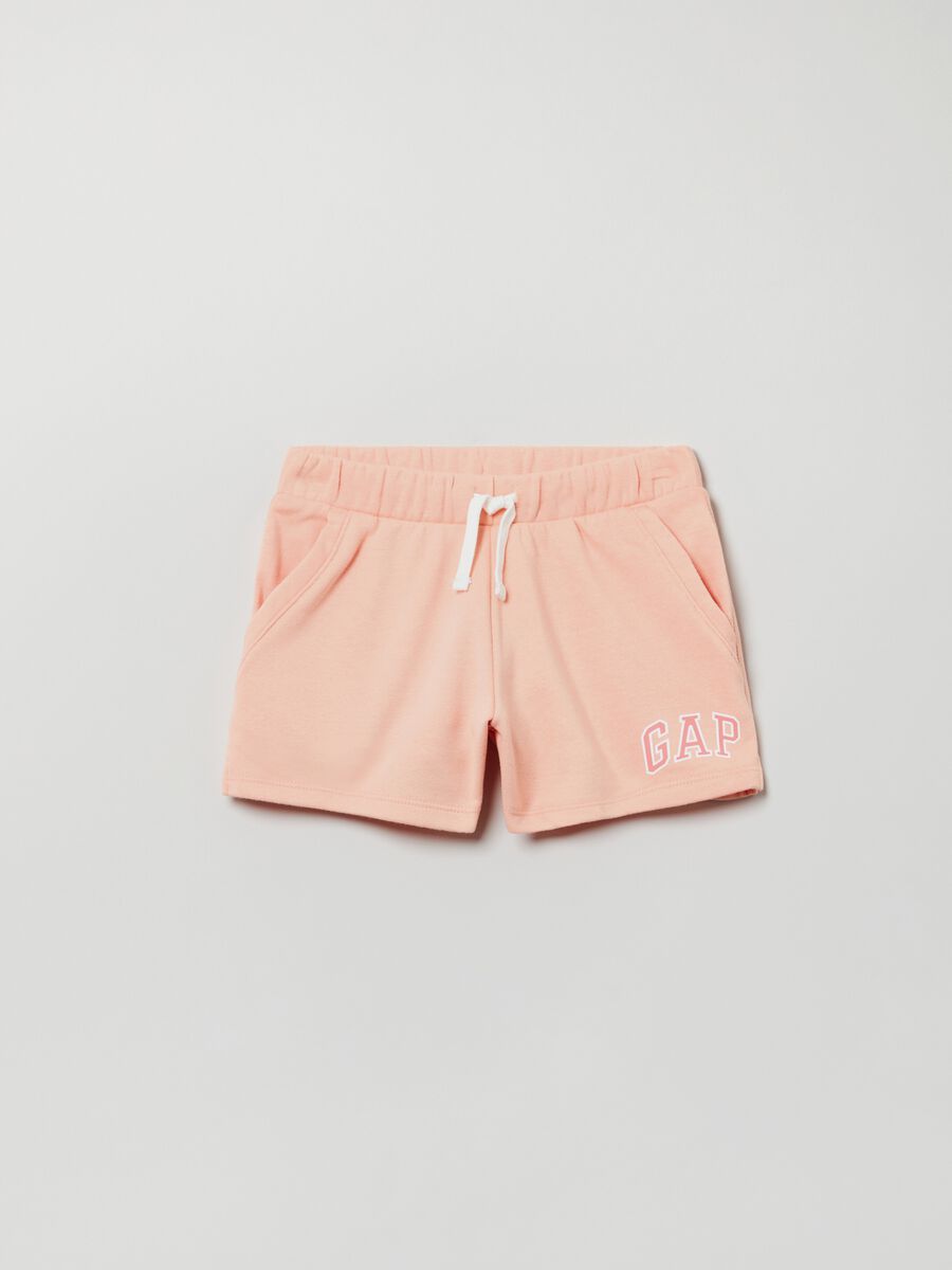 Shorts con coulisse stampa logo Bambina_0