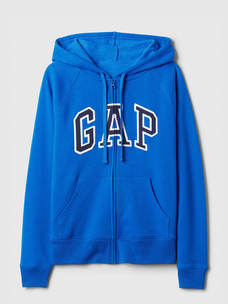 Felpa con cappuccio ricamo logo Donna_3