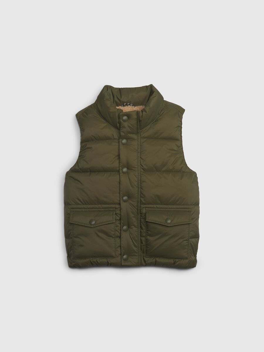 Gilet with sherpa lining Newborn Boy_0