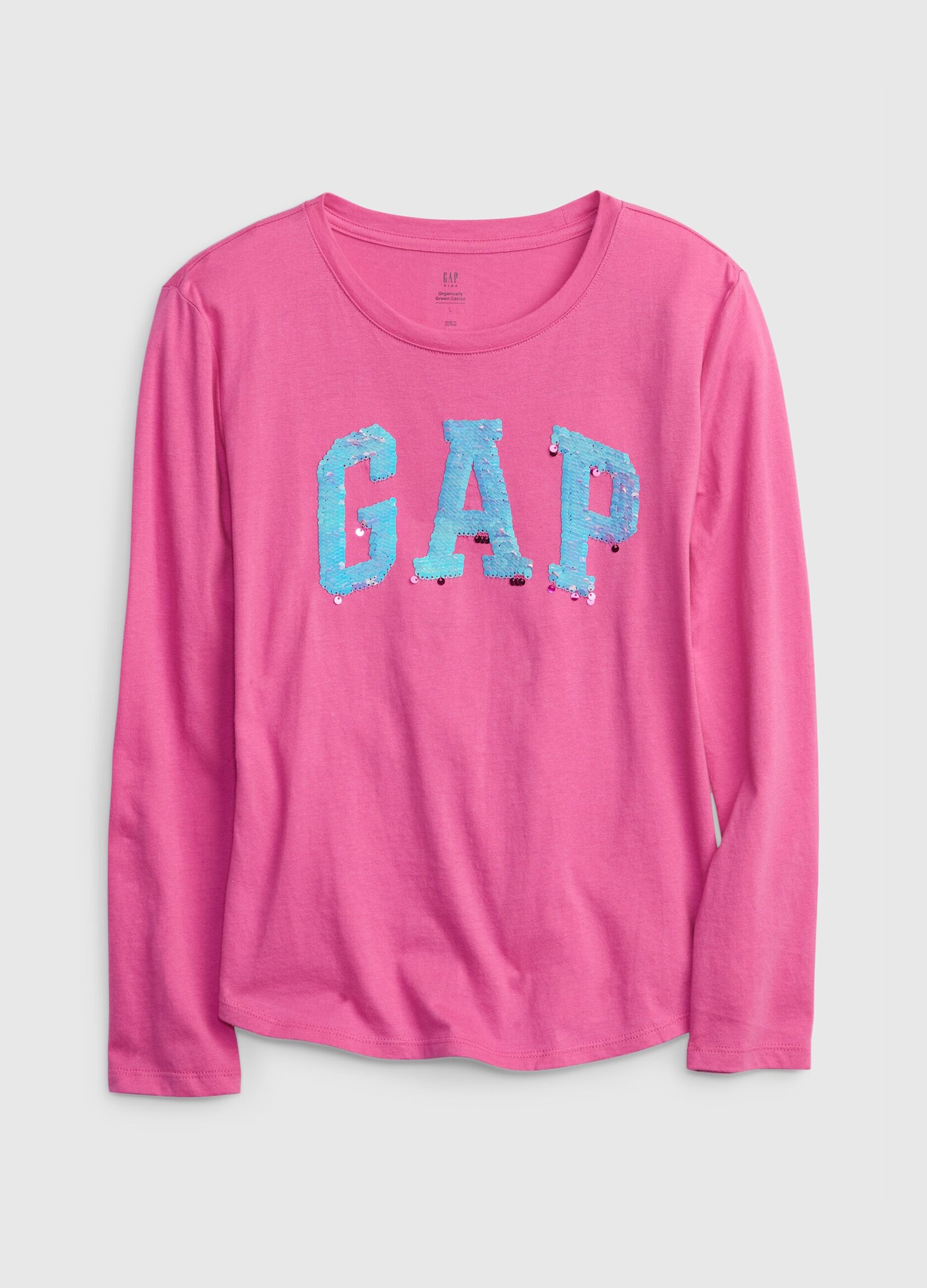 T-shirt with sequins and logo