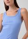 Tank top in cotone elasticizzato con logo GAP_3