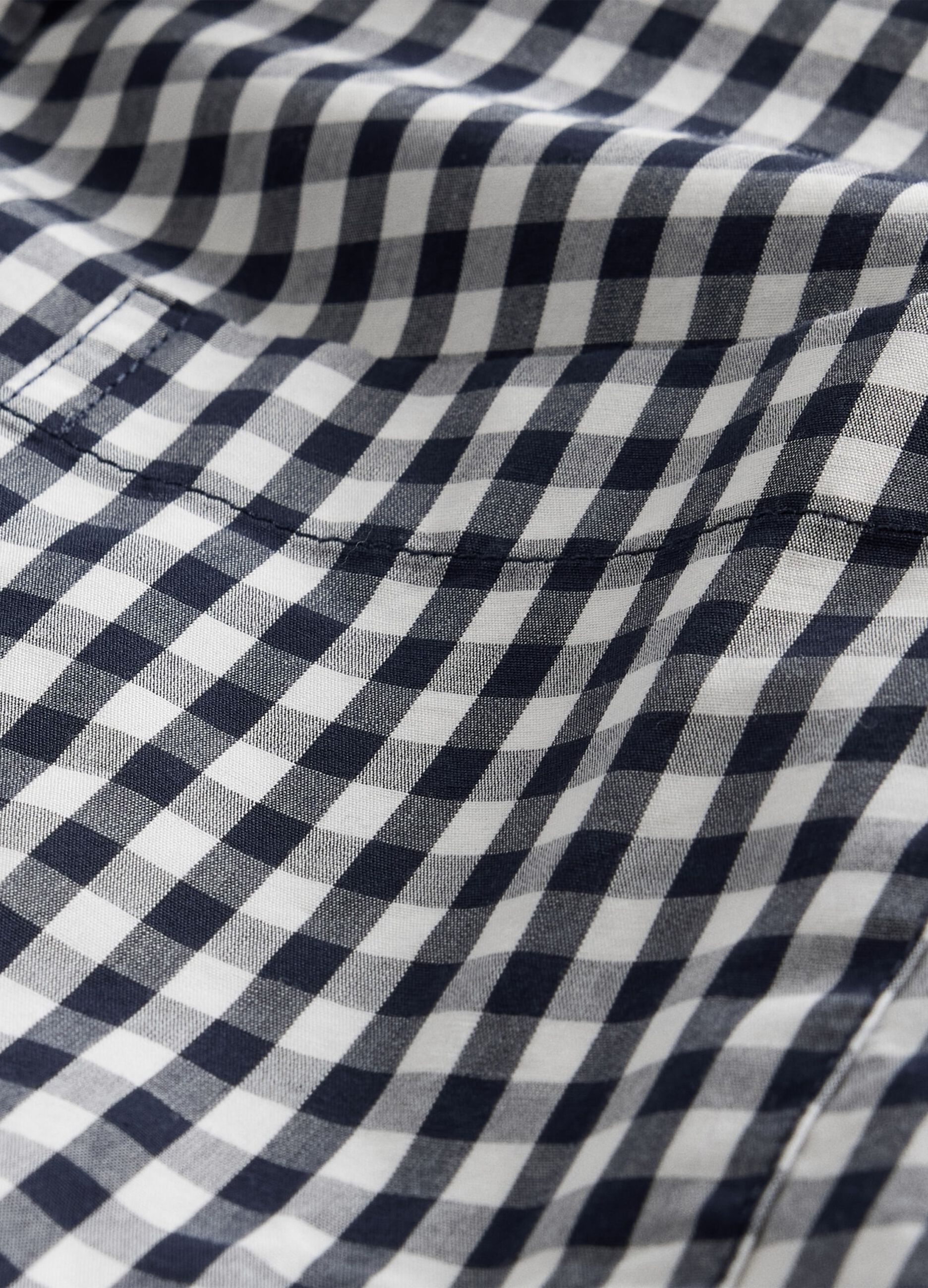 Camicia a quadri blu navy_4