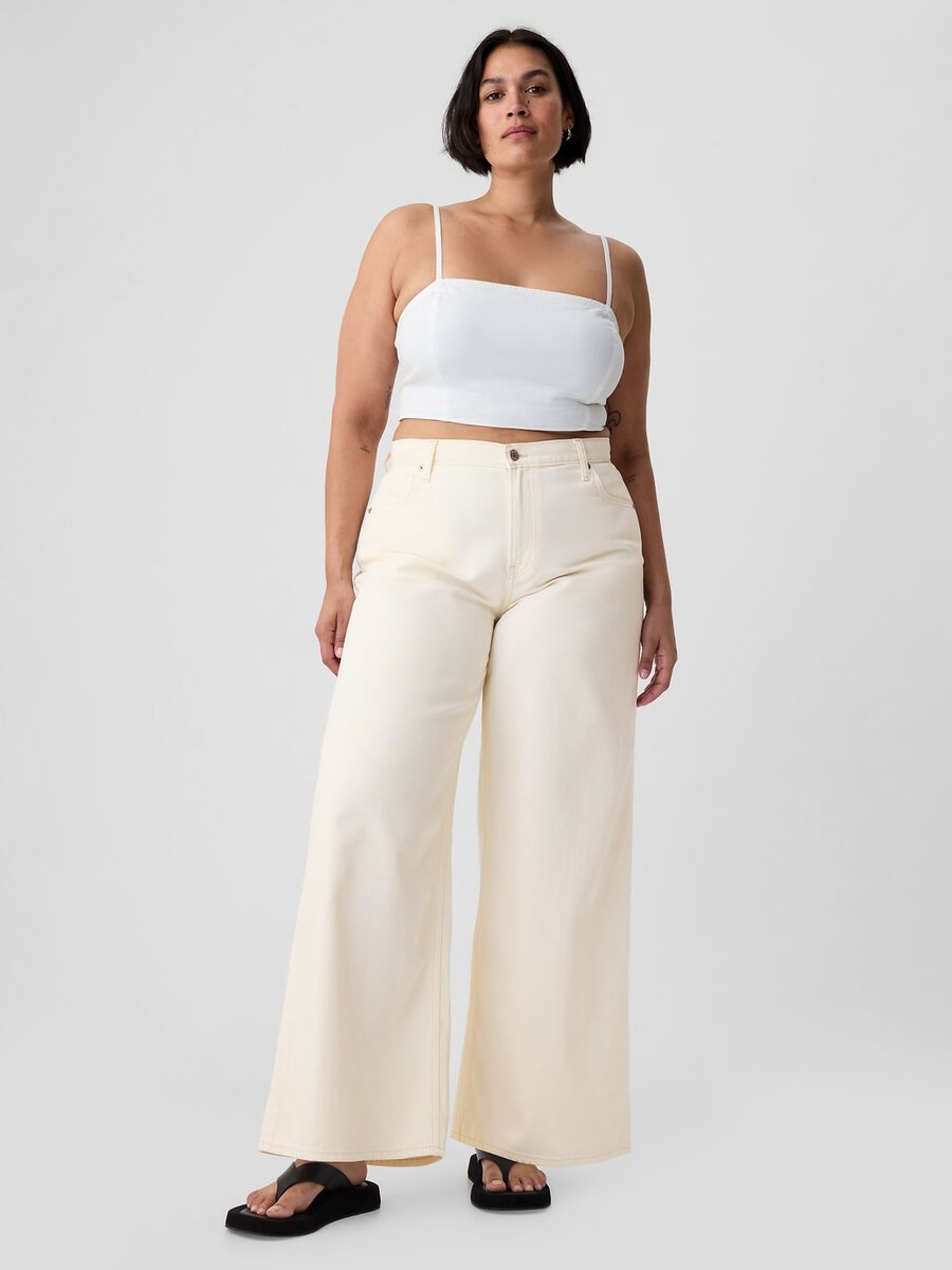 Pantaloni in lyocell e cotone Donna_4