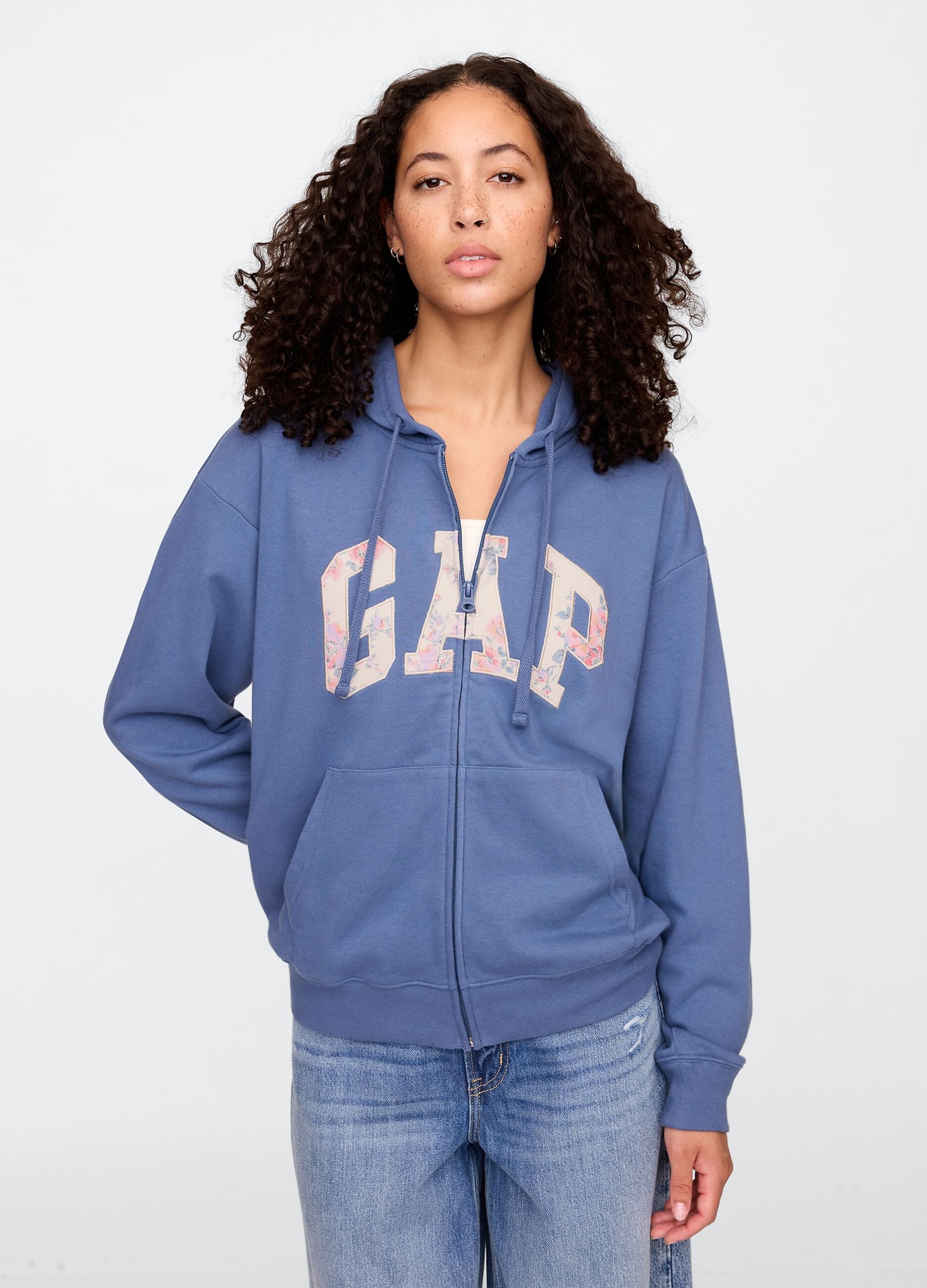 Hooded full-zip sweatshirt