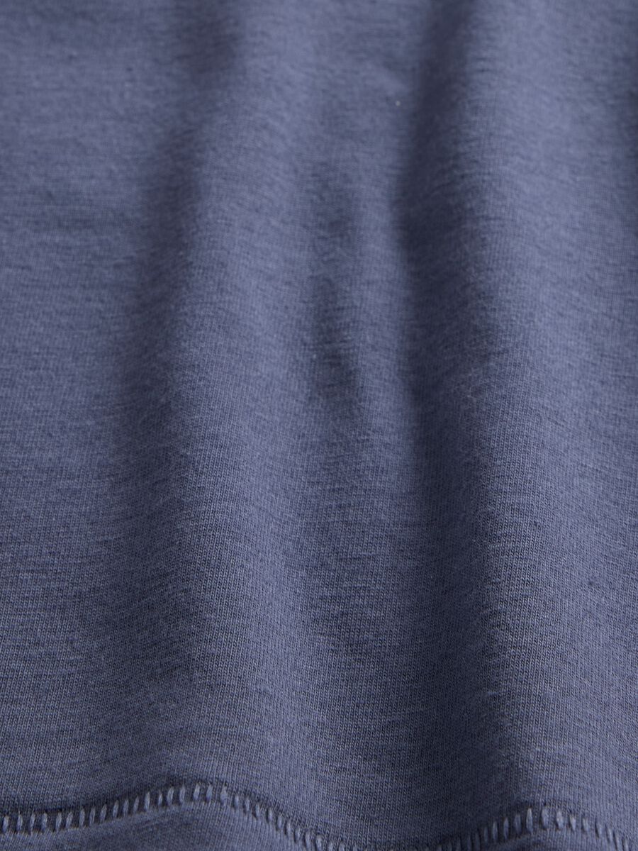 T-shirt blu elasticizzata a maniche corte Donna_4
