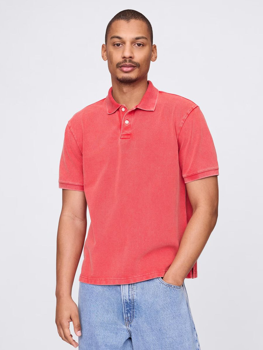 Polo a maniche corte in puro cotone Gap Uomo_0