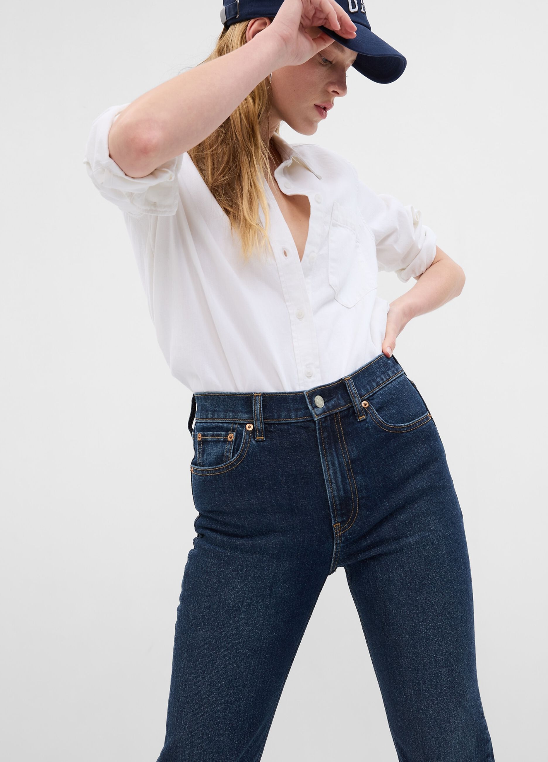 Jeans straight fit a vita alta_2