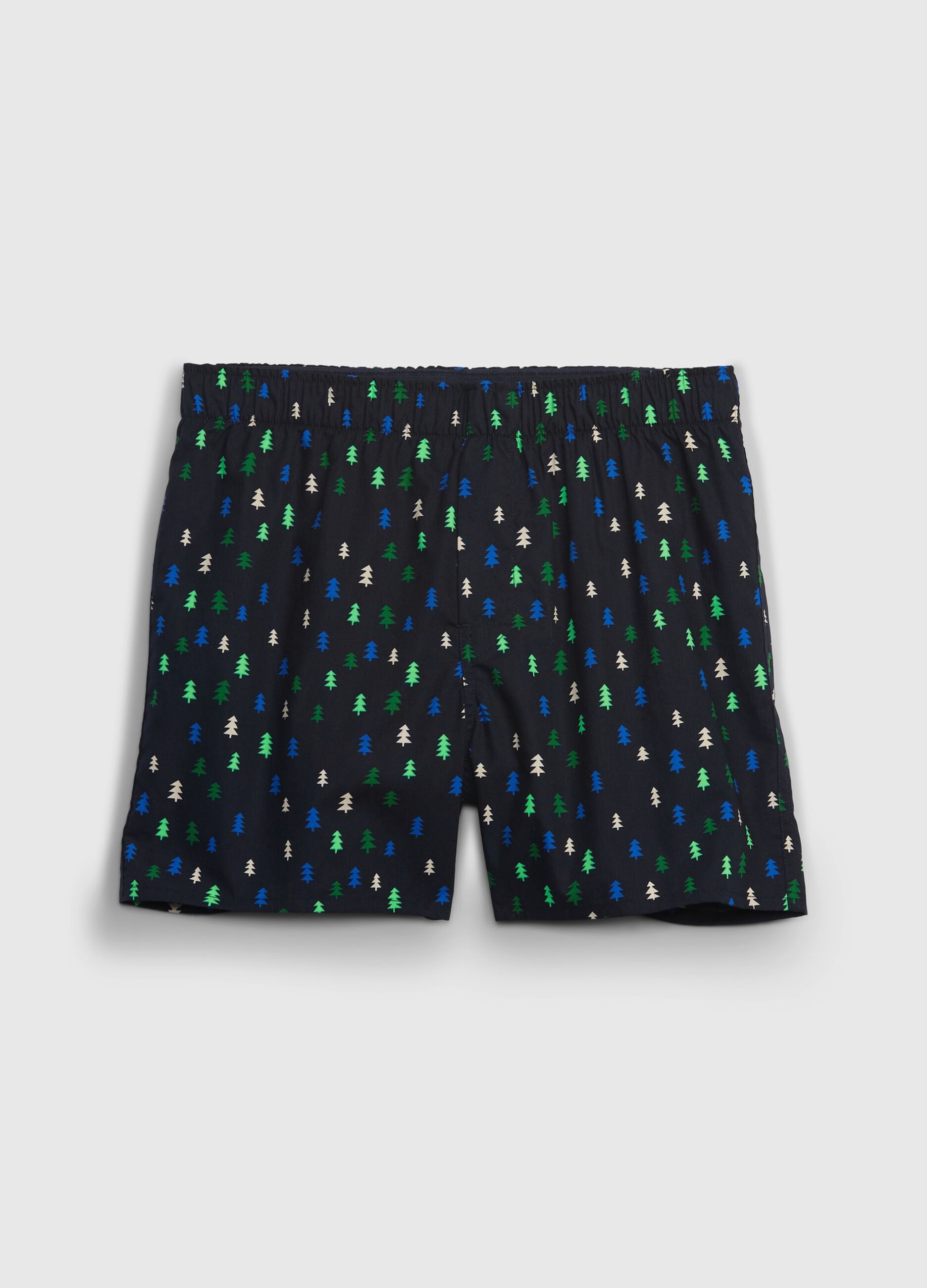 Christmas pattern woven boxer shorts