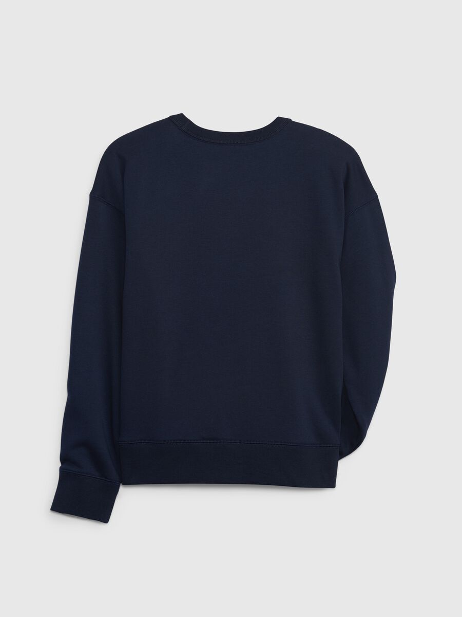 Felpa oversize in French Terry con ricamo Bambino_1