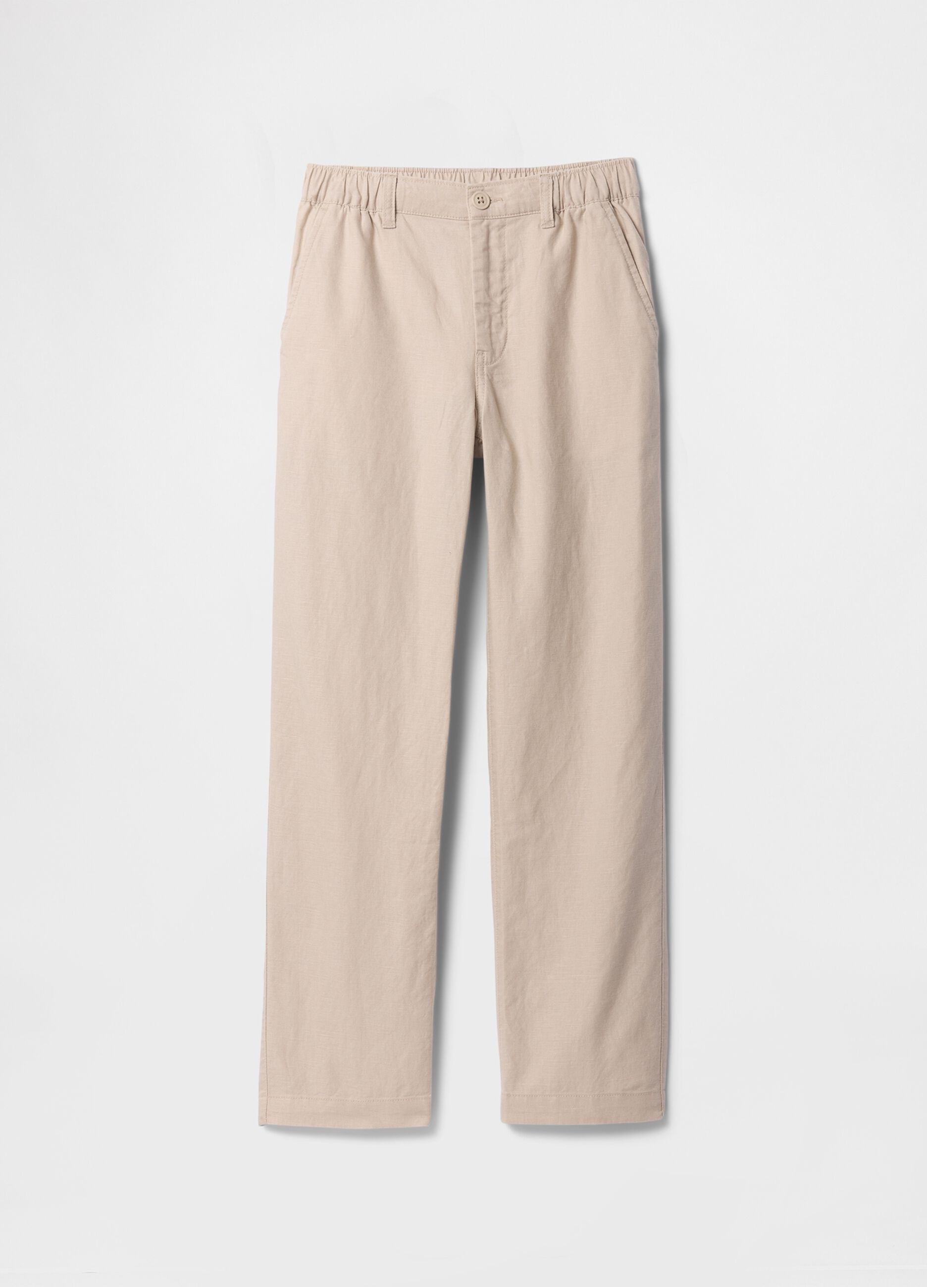 Pantaloni in lino e viscosa _4
