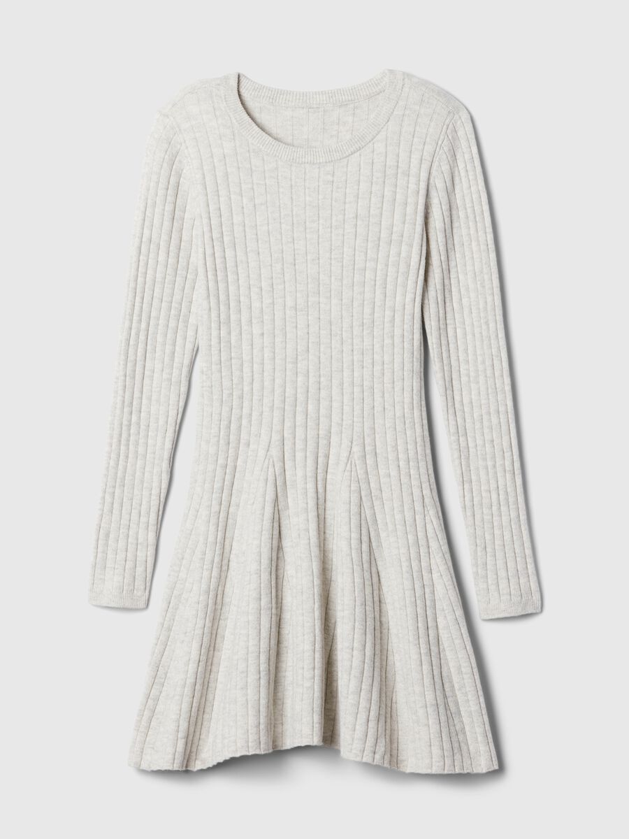 Vestito in maglia a coste piatte Bambina_2