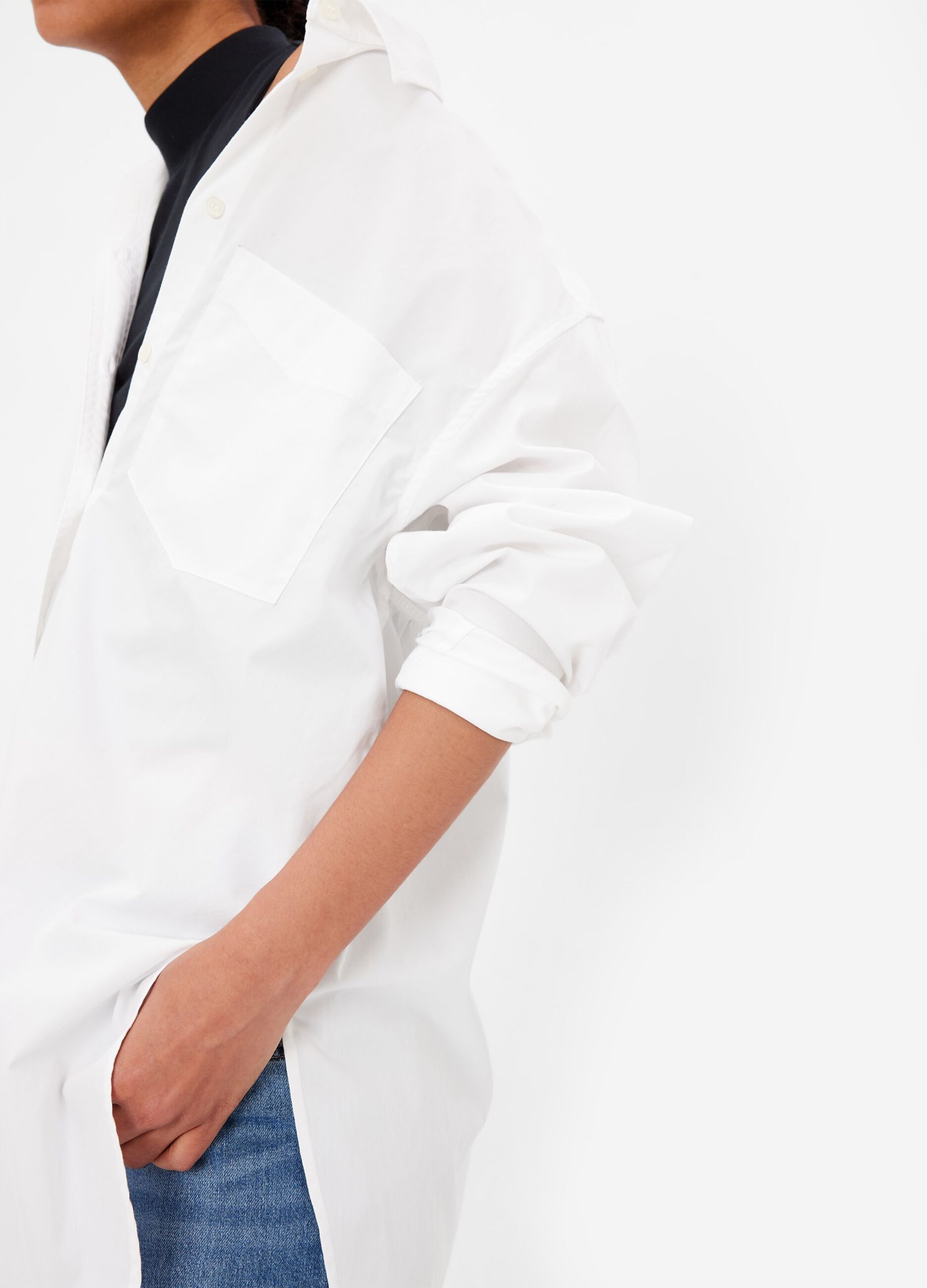 Camicia a tunica in cotone