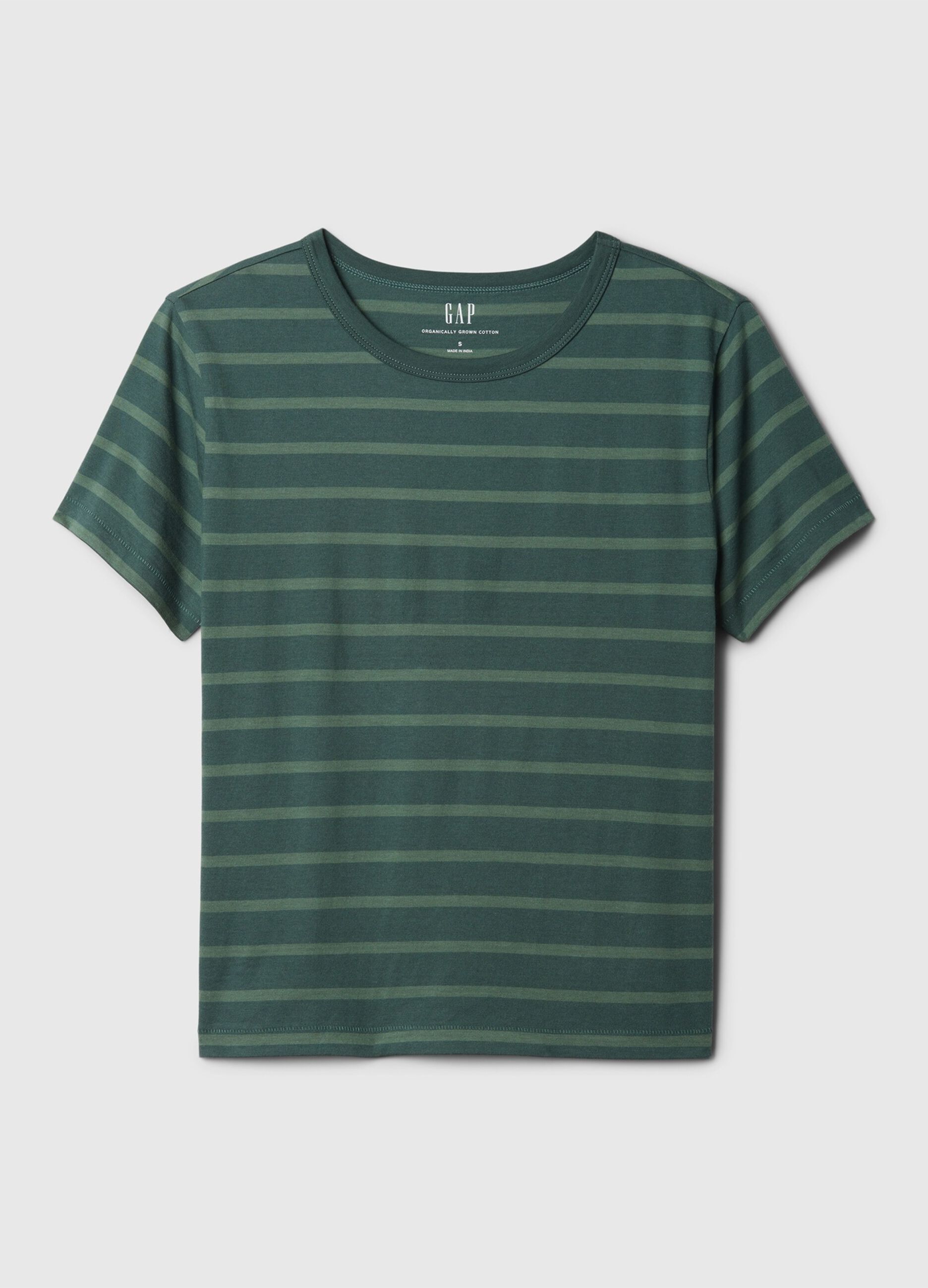 T-shirt in cotone bio con scollo rotondo_3