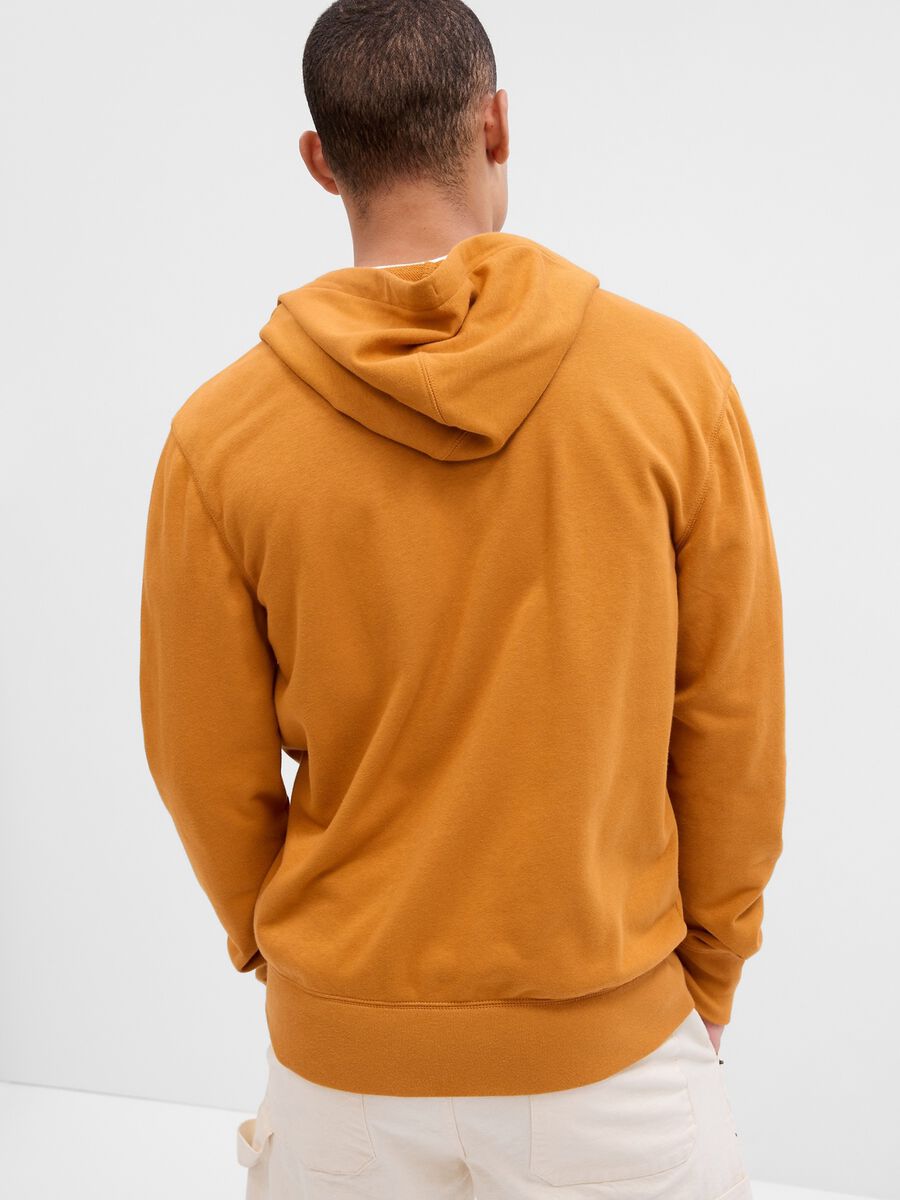 Full-zip sweatshirt with hood and logo embroidery Man_1