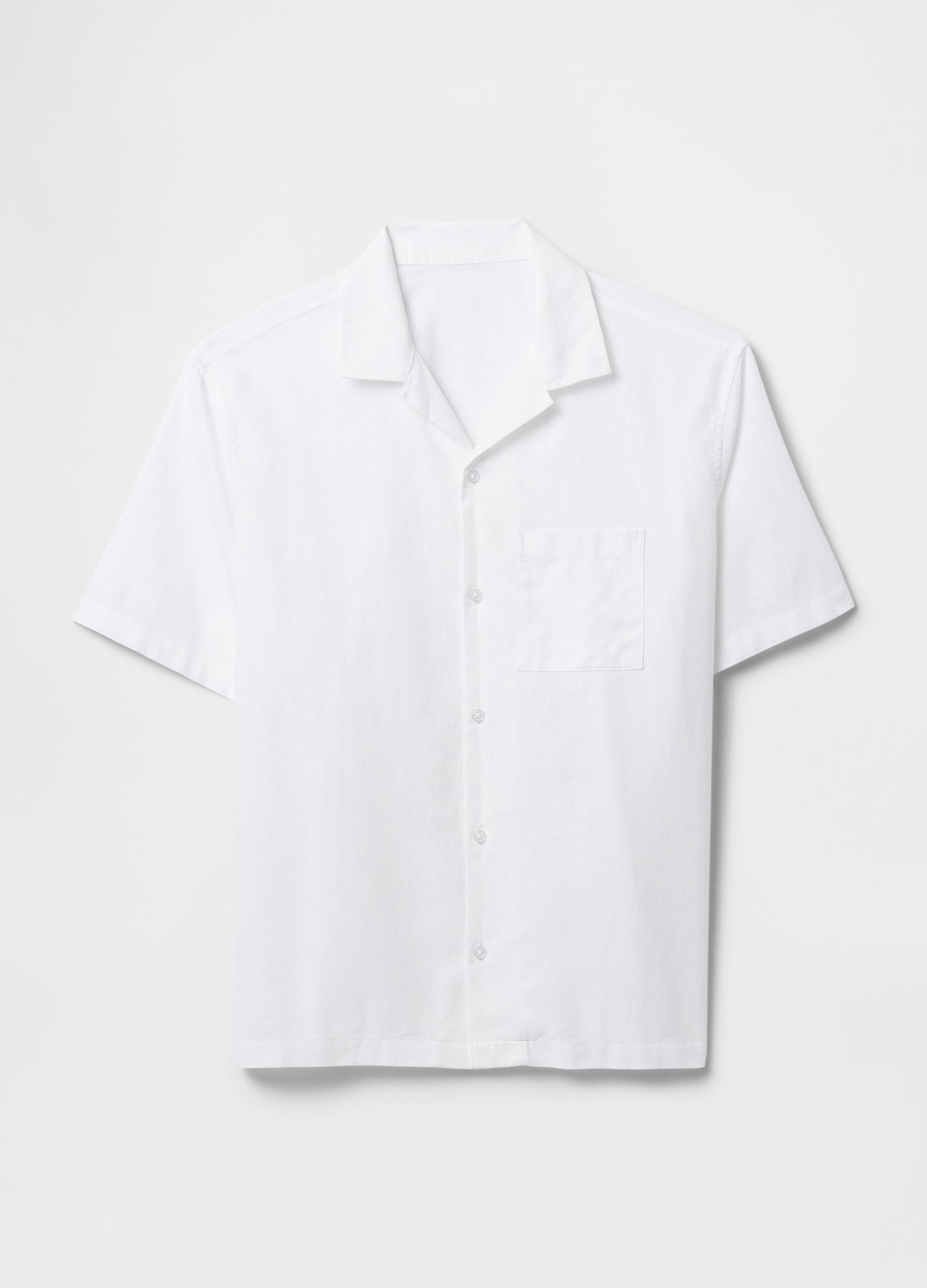 Camicia a maniche corte bianca Gap in lino e cotone_3