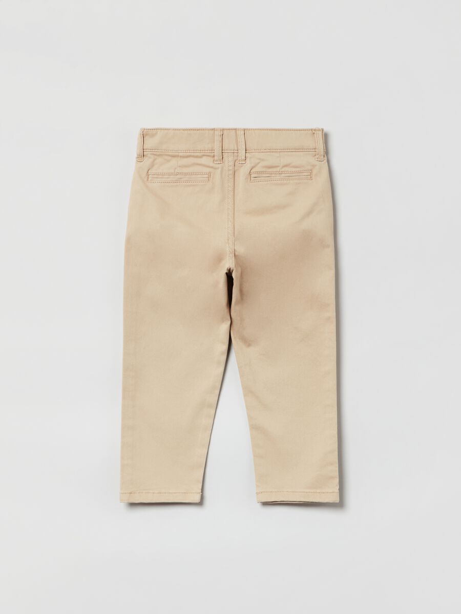 Pantaloni chino in cotone stretch Neonato_3