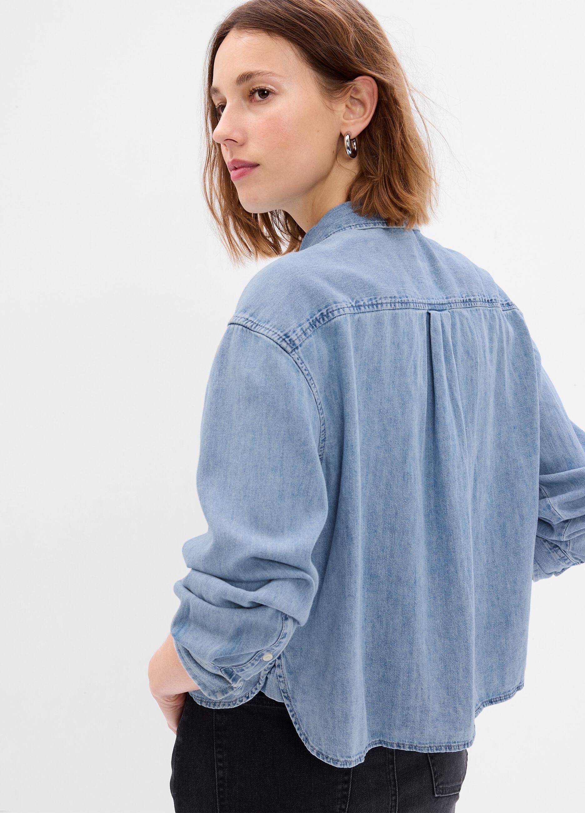 Camicia crop in denim_2