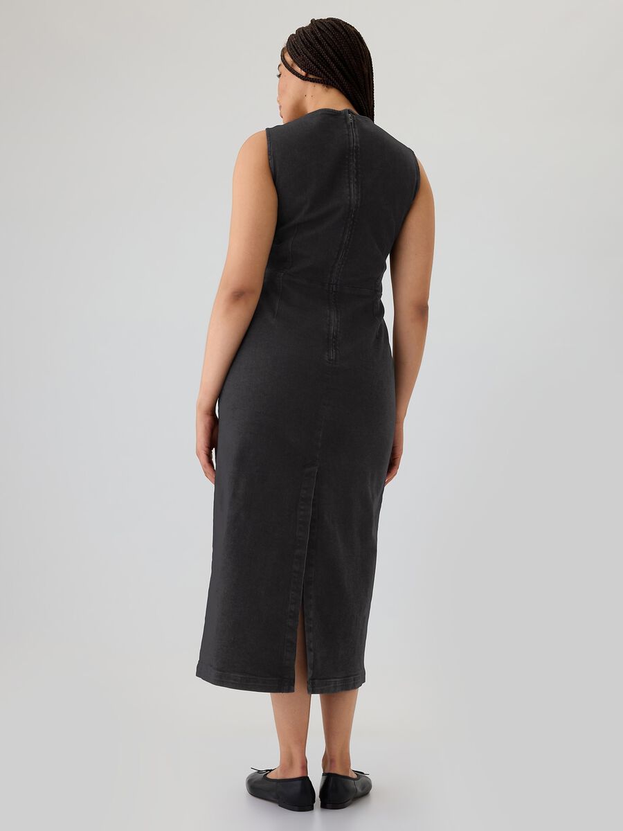 Vestito lungo smanicato in denim Donna_4
