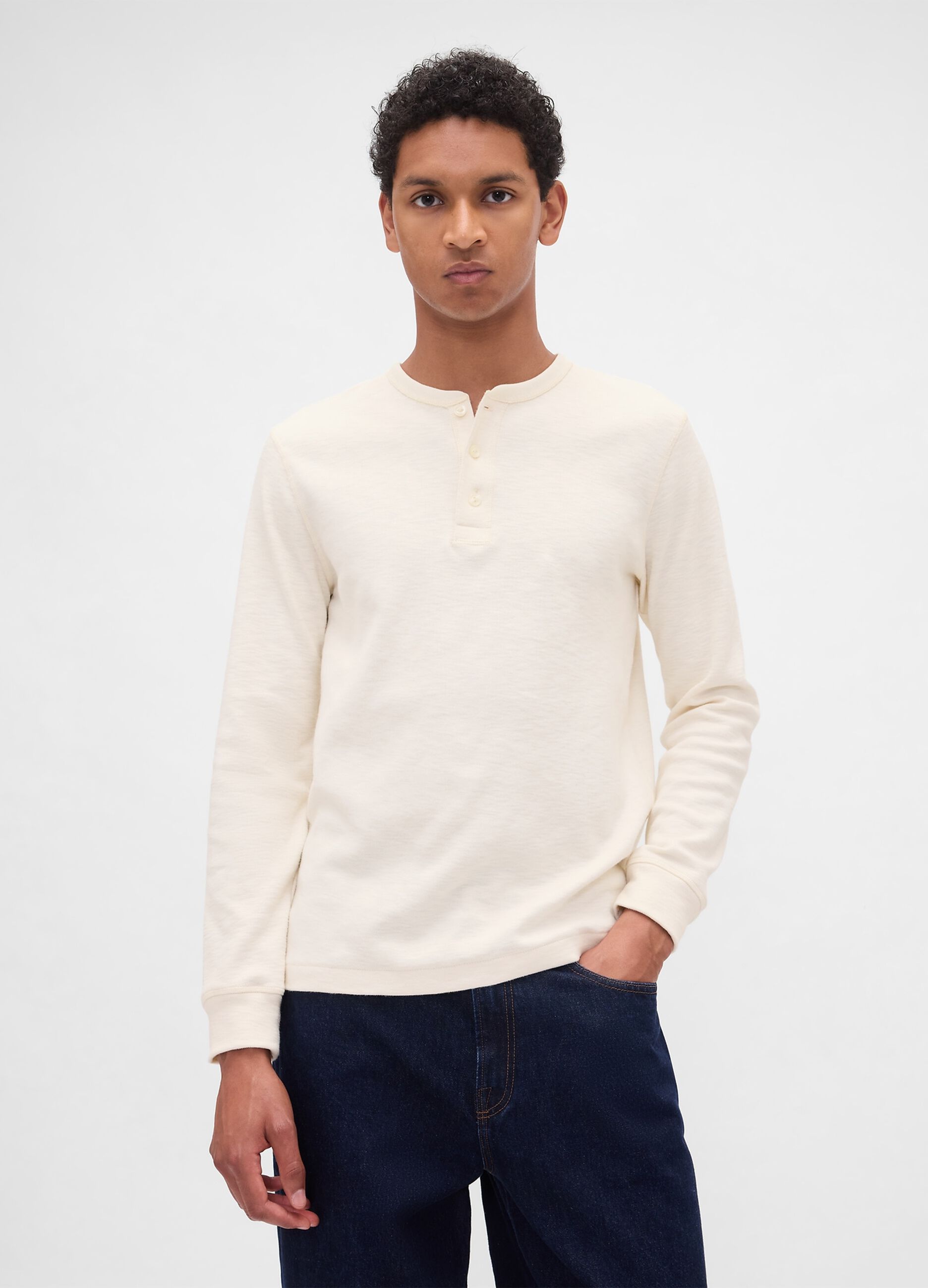 White Long Sleeve Cotton T-Shirt